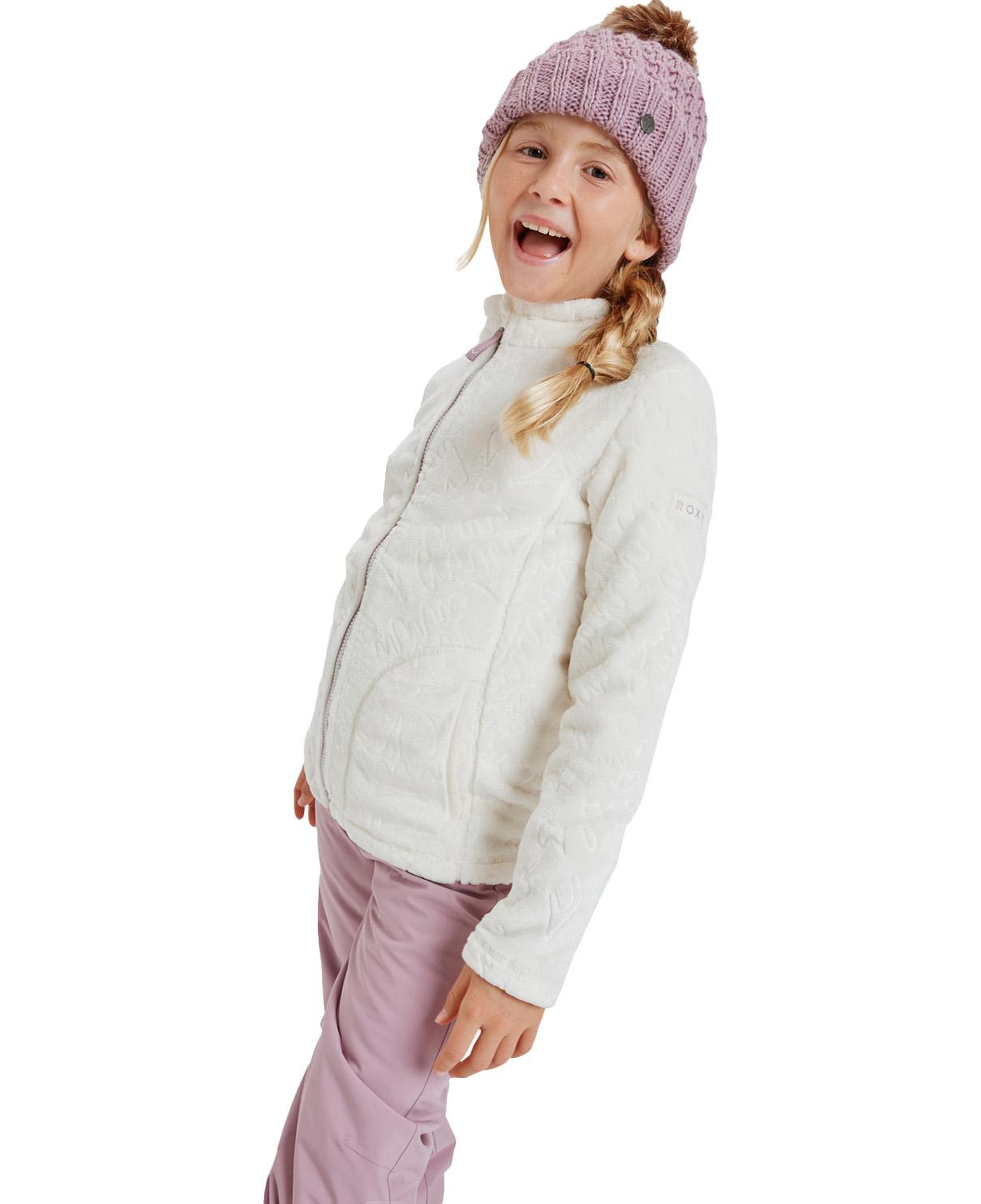 Roxy Igloo Kız Çocuk Beyaz Polar Ceket