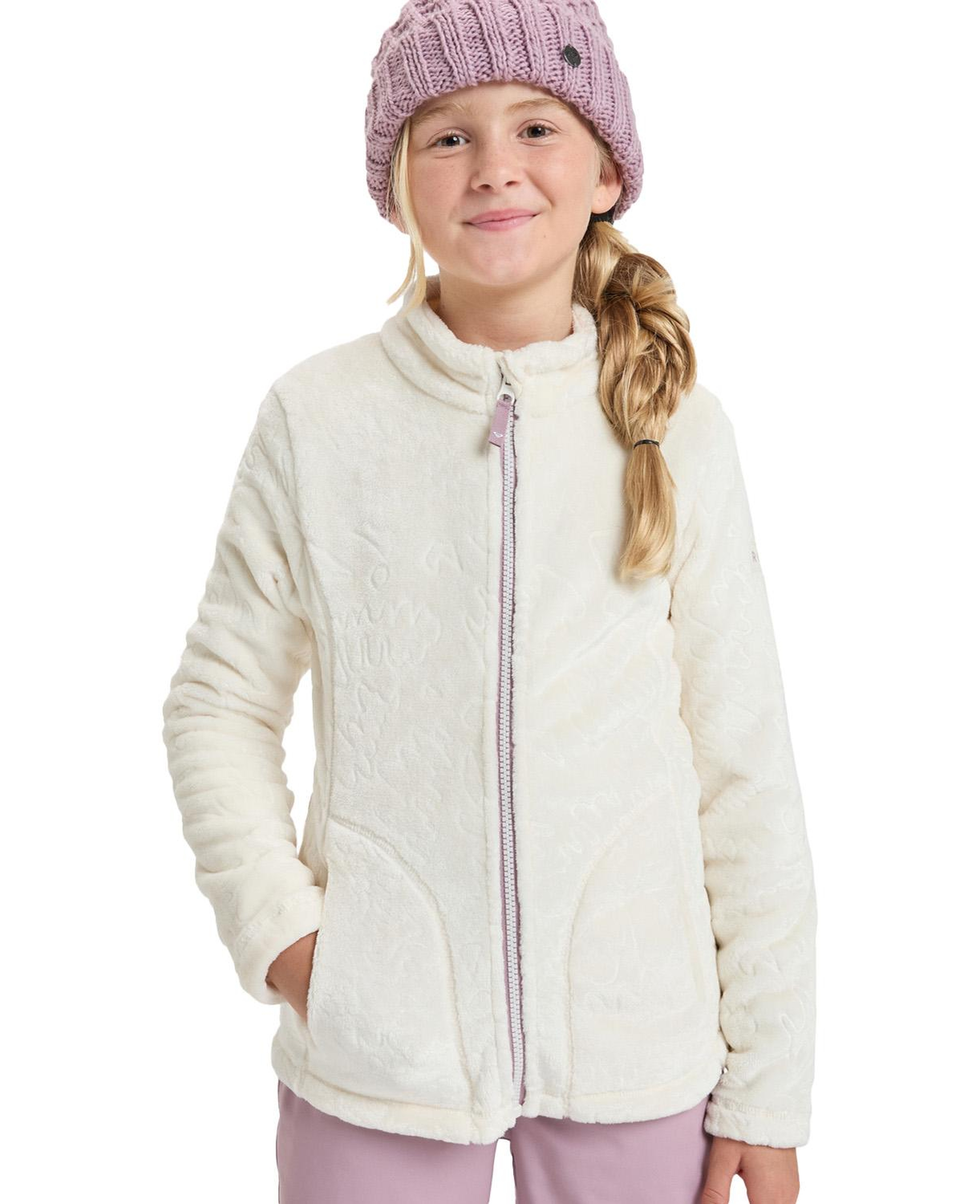 Roxy Igloo Kız Çocuk Beyaz Polar Ceket