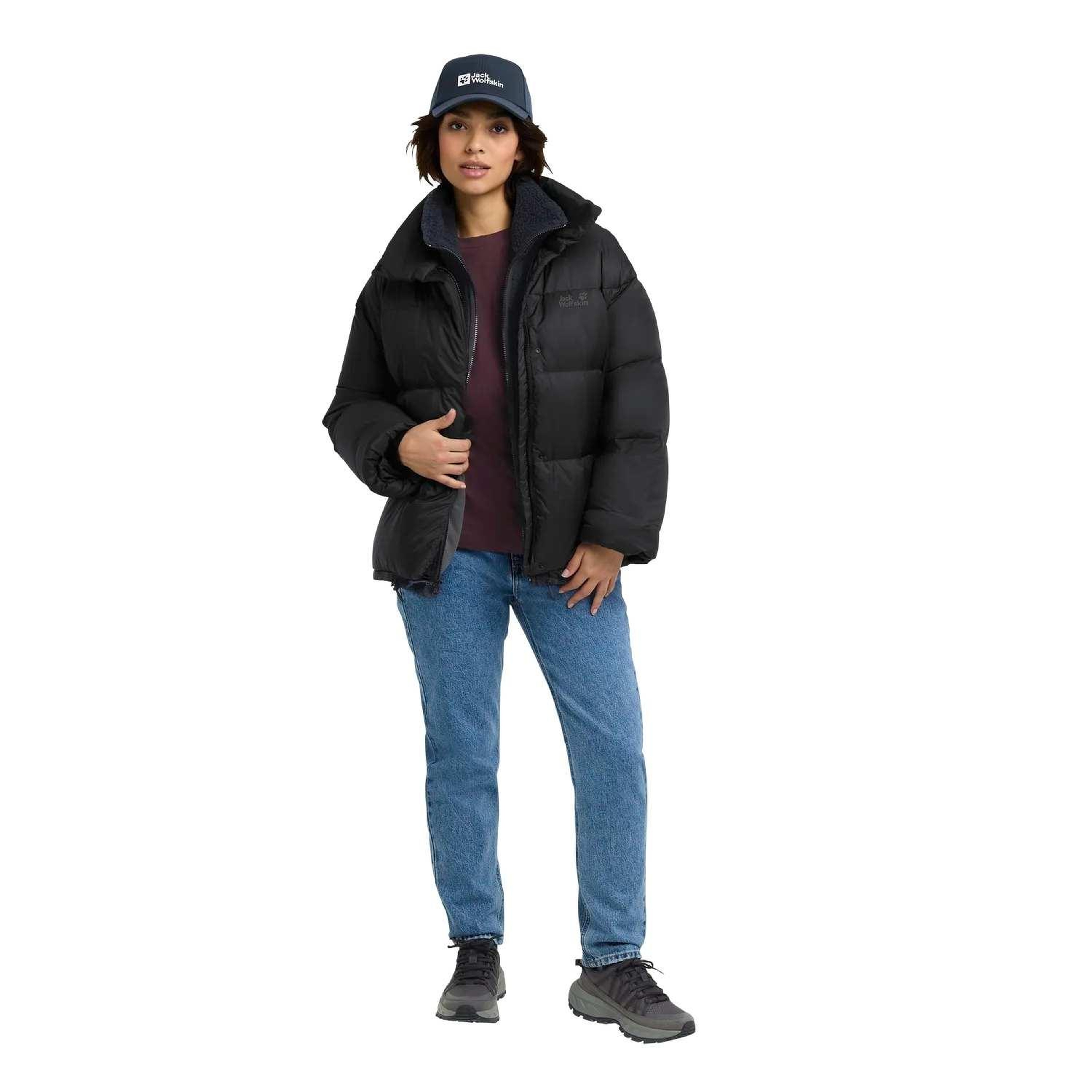 Jack Wolfskin Icy Hill Rds Kadın Siyah Outdoor Ceketi