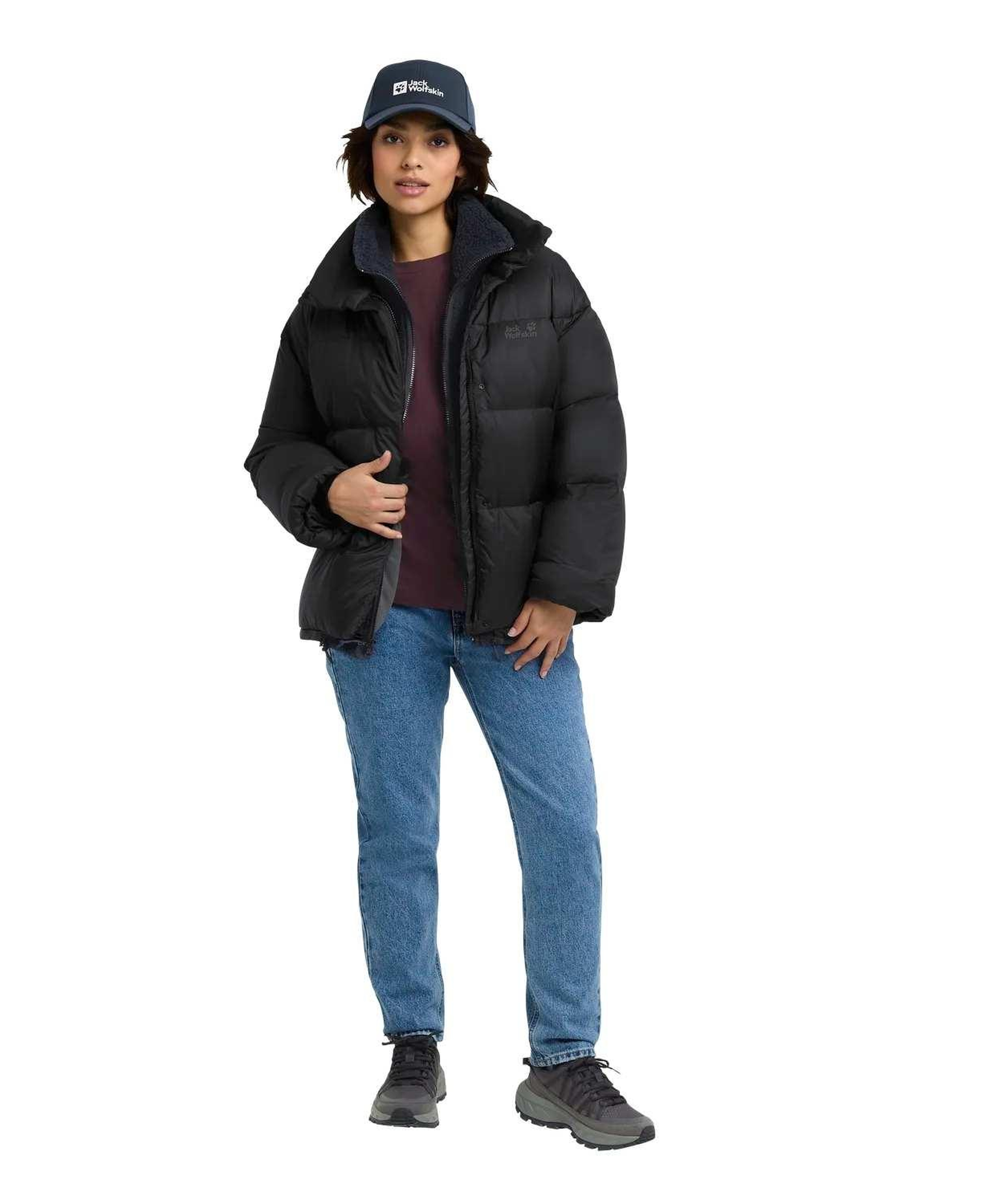 Jack Wolfskin Icy Hill Rds Kadın Siyah Outdoor Ceketi