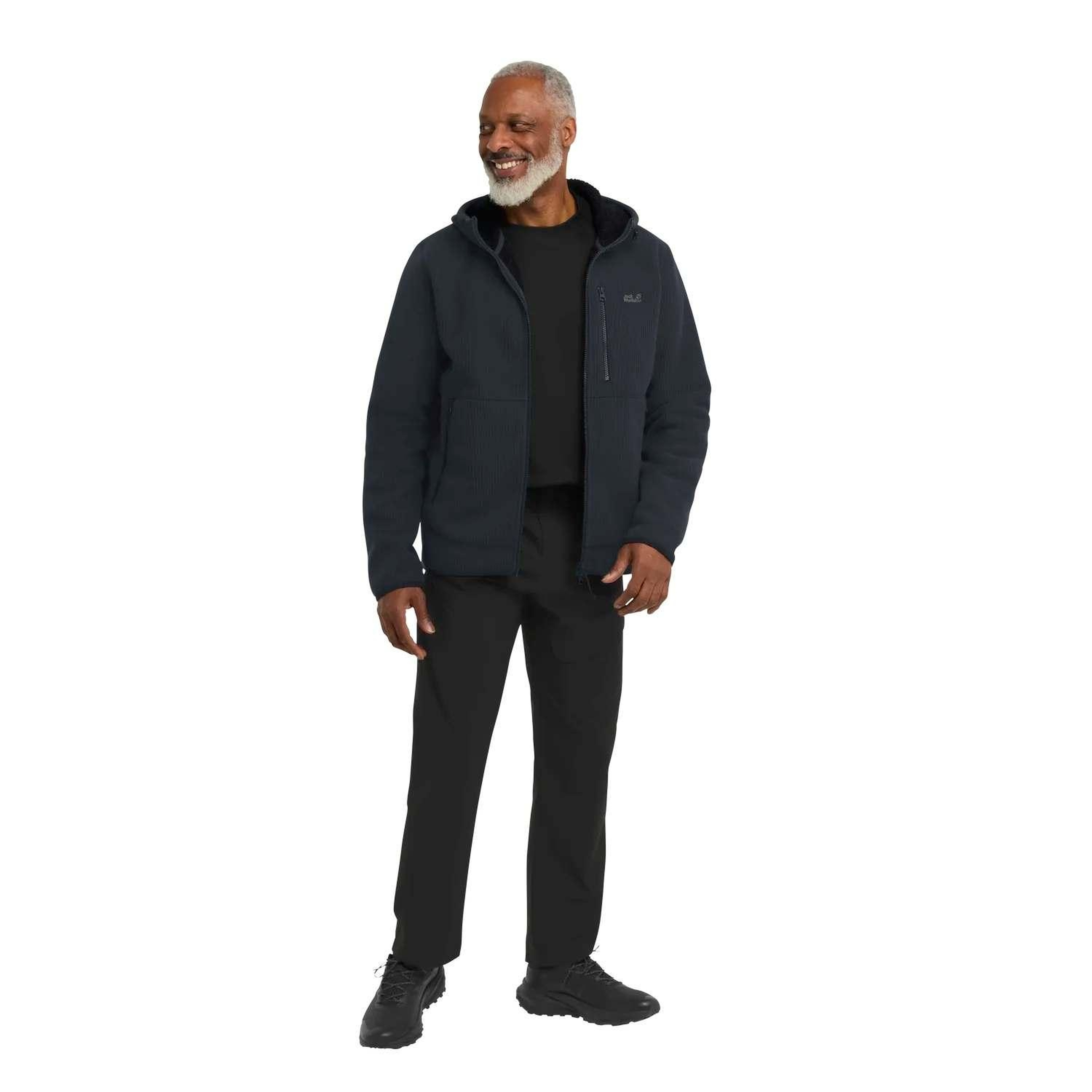 Jack Wolfskin Lake Ridge Hooded Erkek Mavi Outdoor Ceketi