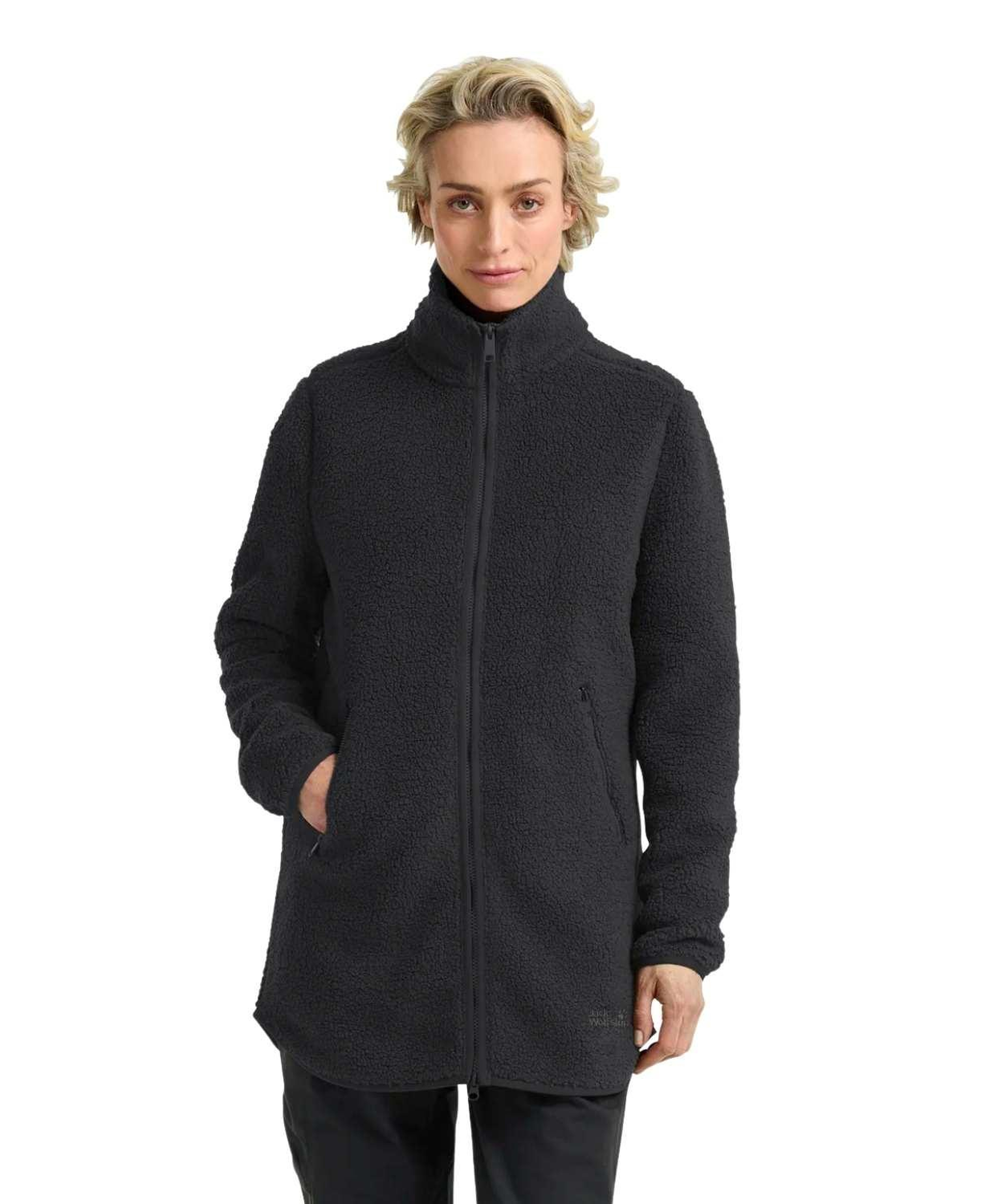 Jack Wolfskin High Curl Kadın Siyah Outdoor Ceketi
