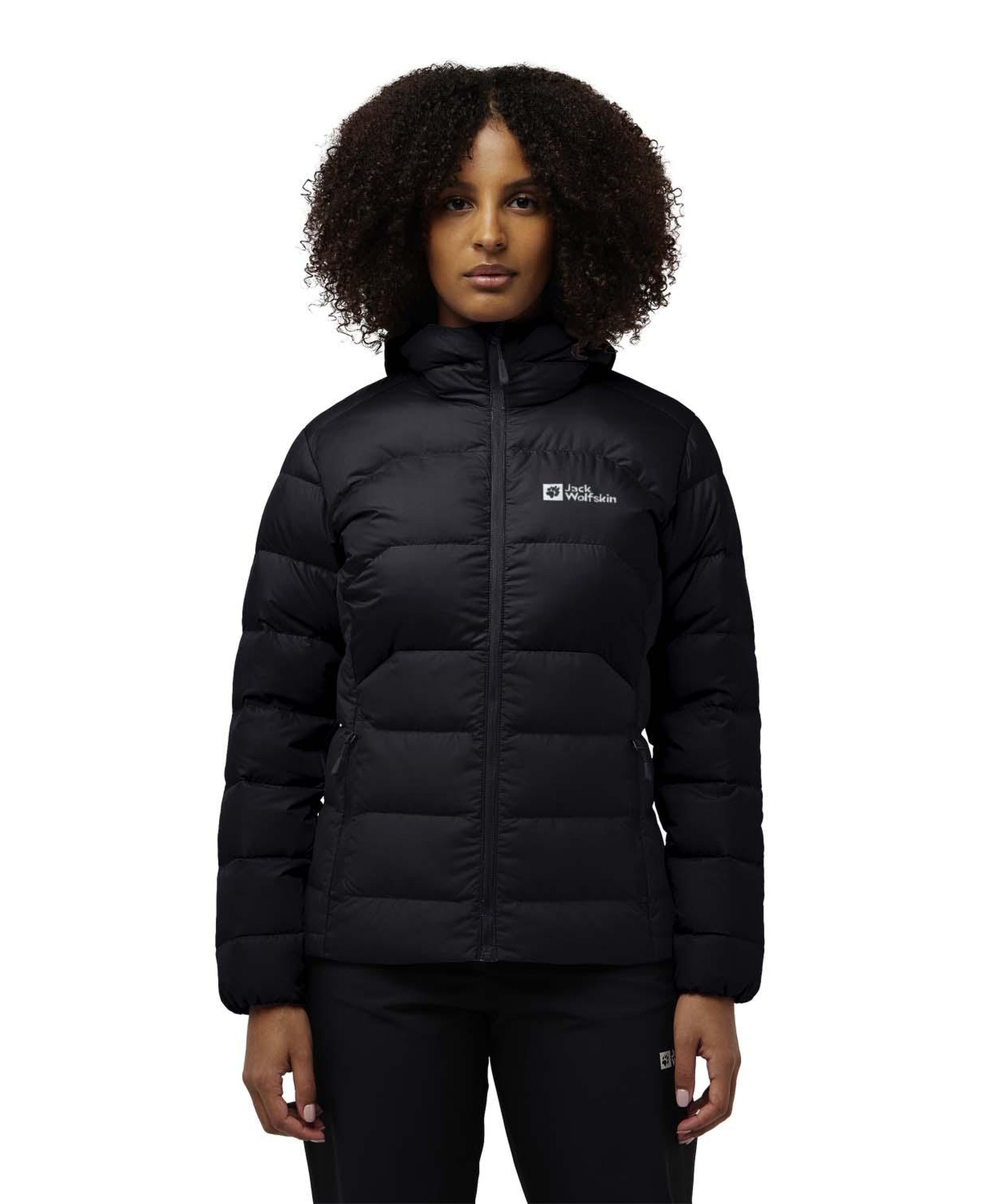 Jack Wolfskin Ather Do Hoody Rds Kadın Siyah Outdoor Ceketi