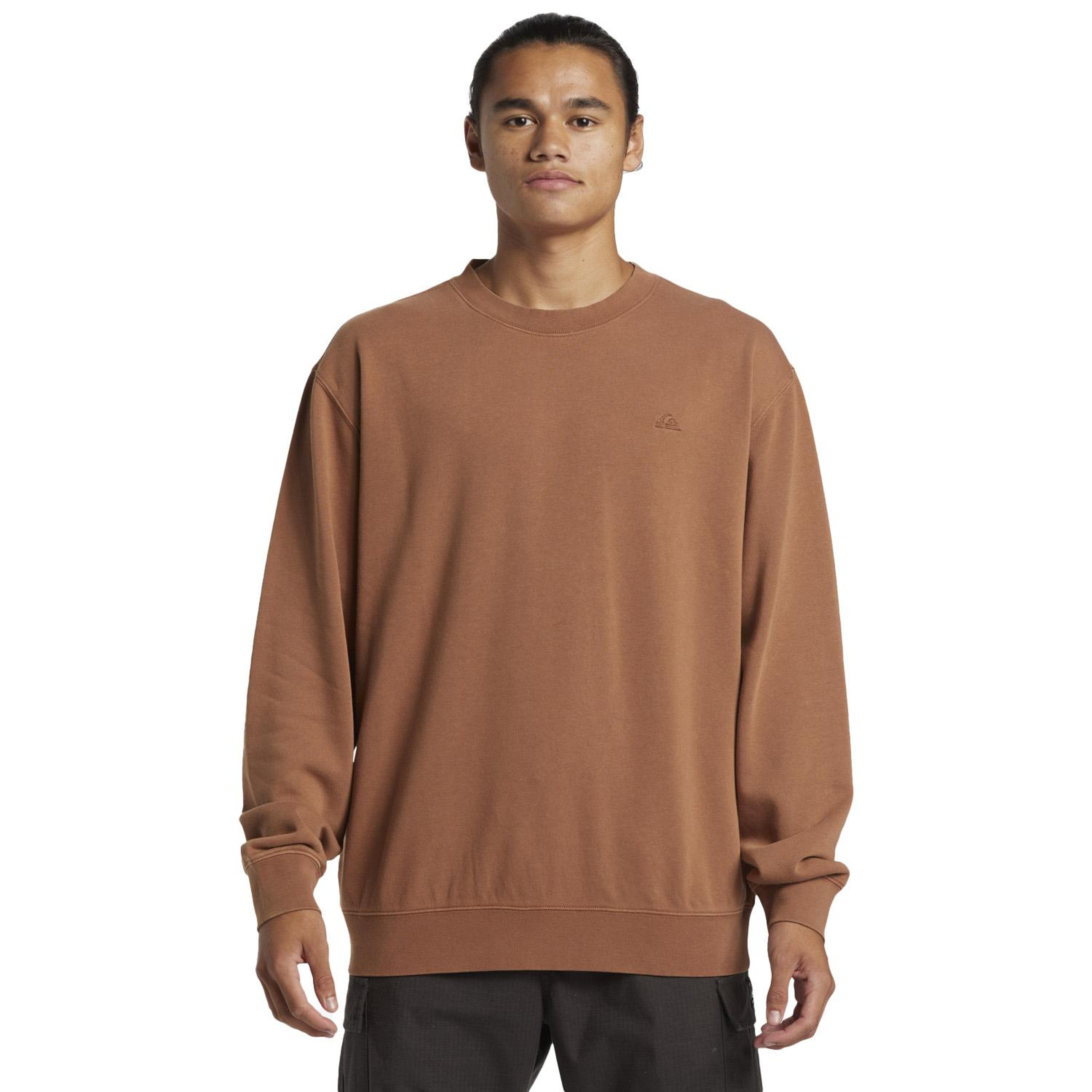 Quiksilver Salt Water Crew Erkek Kahverengi Sweat