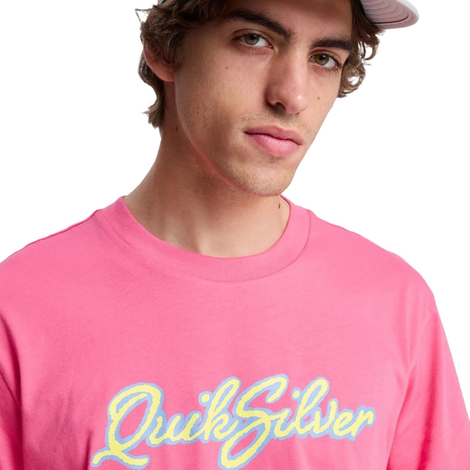 Quiksilver Malibu Erkek Pembe Tişört