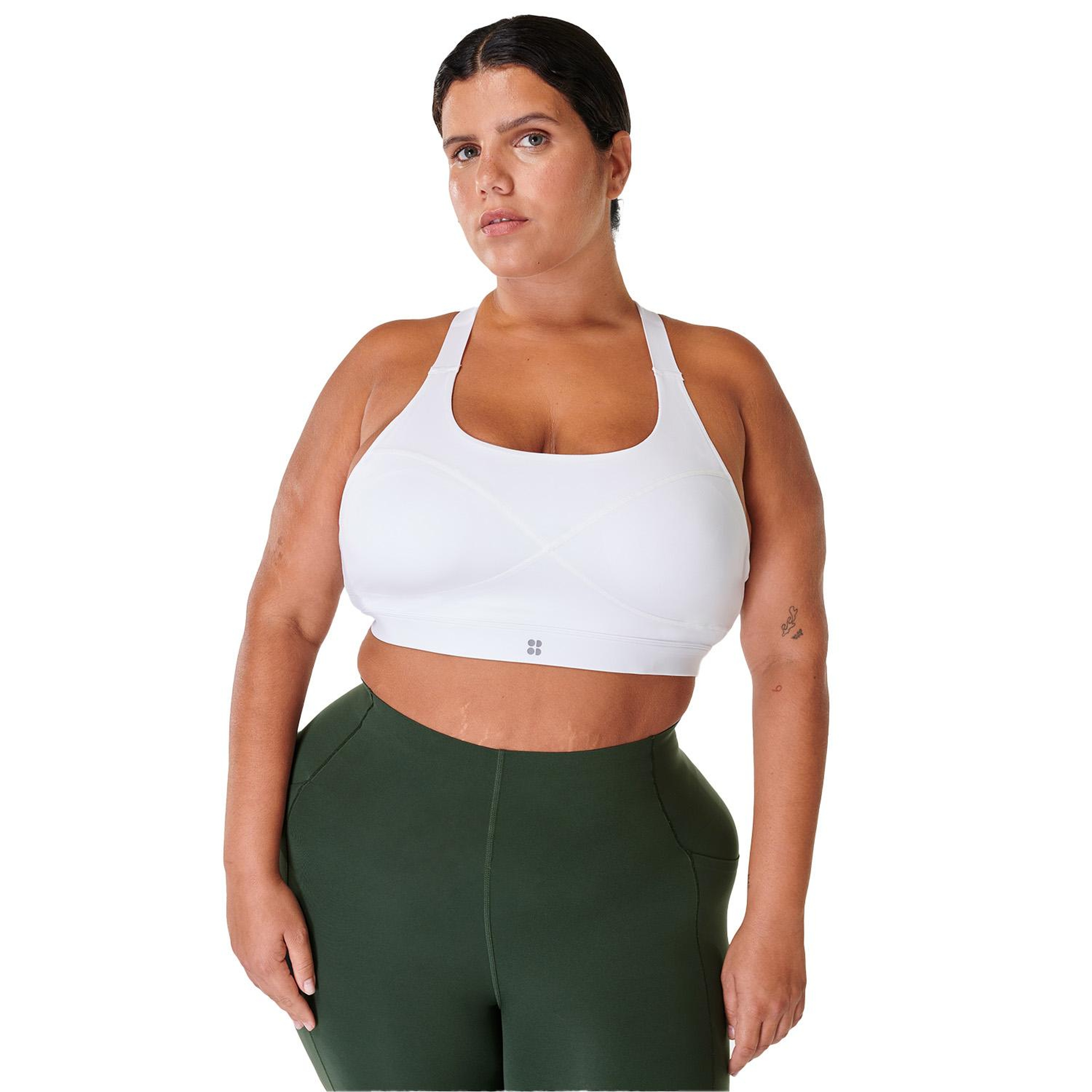 Sweaty Betty Power Medium Impact Sports Bra Kadın Beyaz Fitness Bra