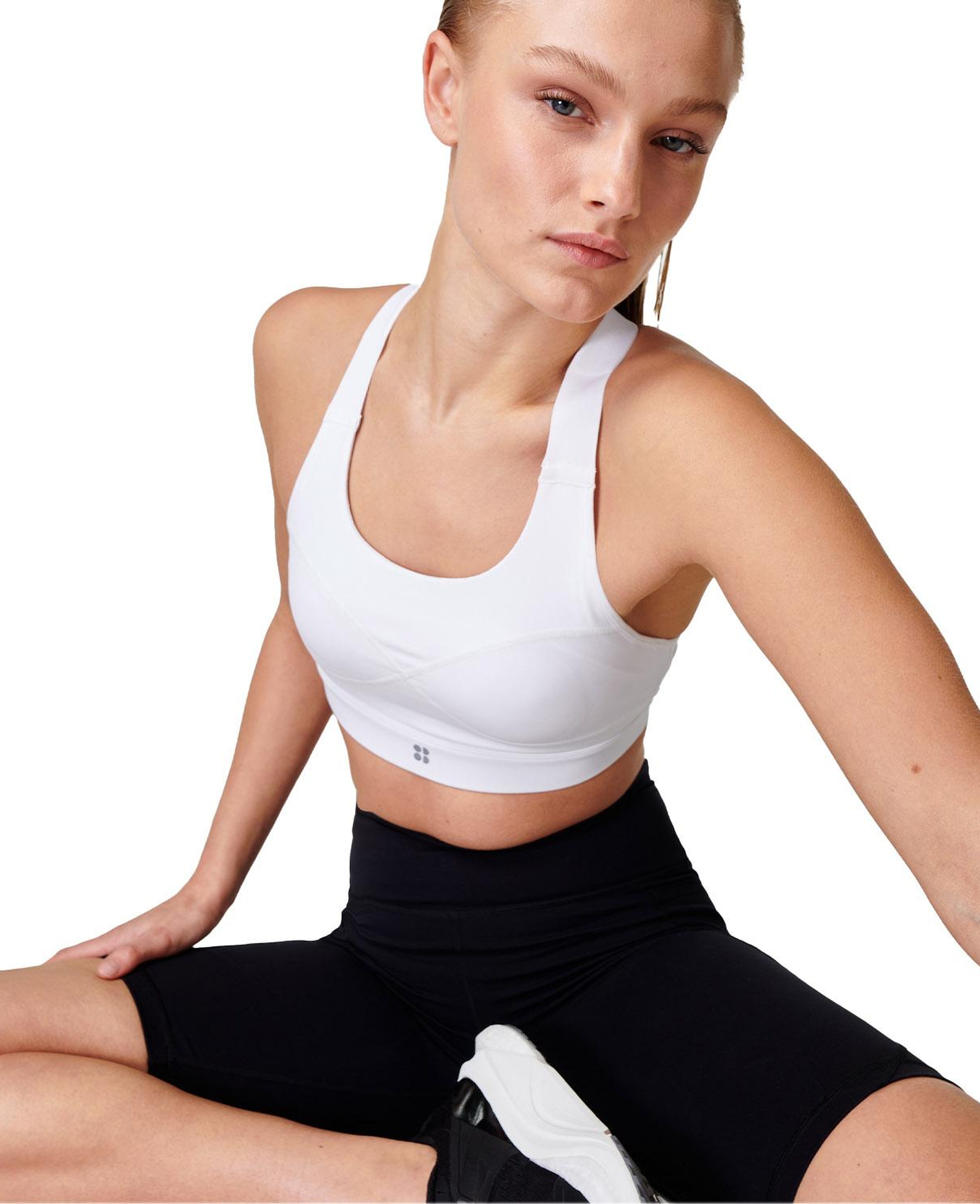 Sweaty Betty Power Medium Impact Sports Bra Kadın Beyaz Fitness Bra