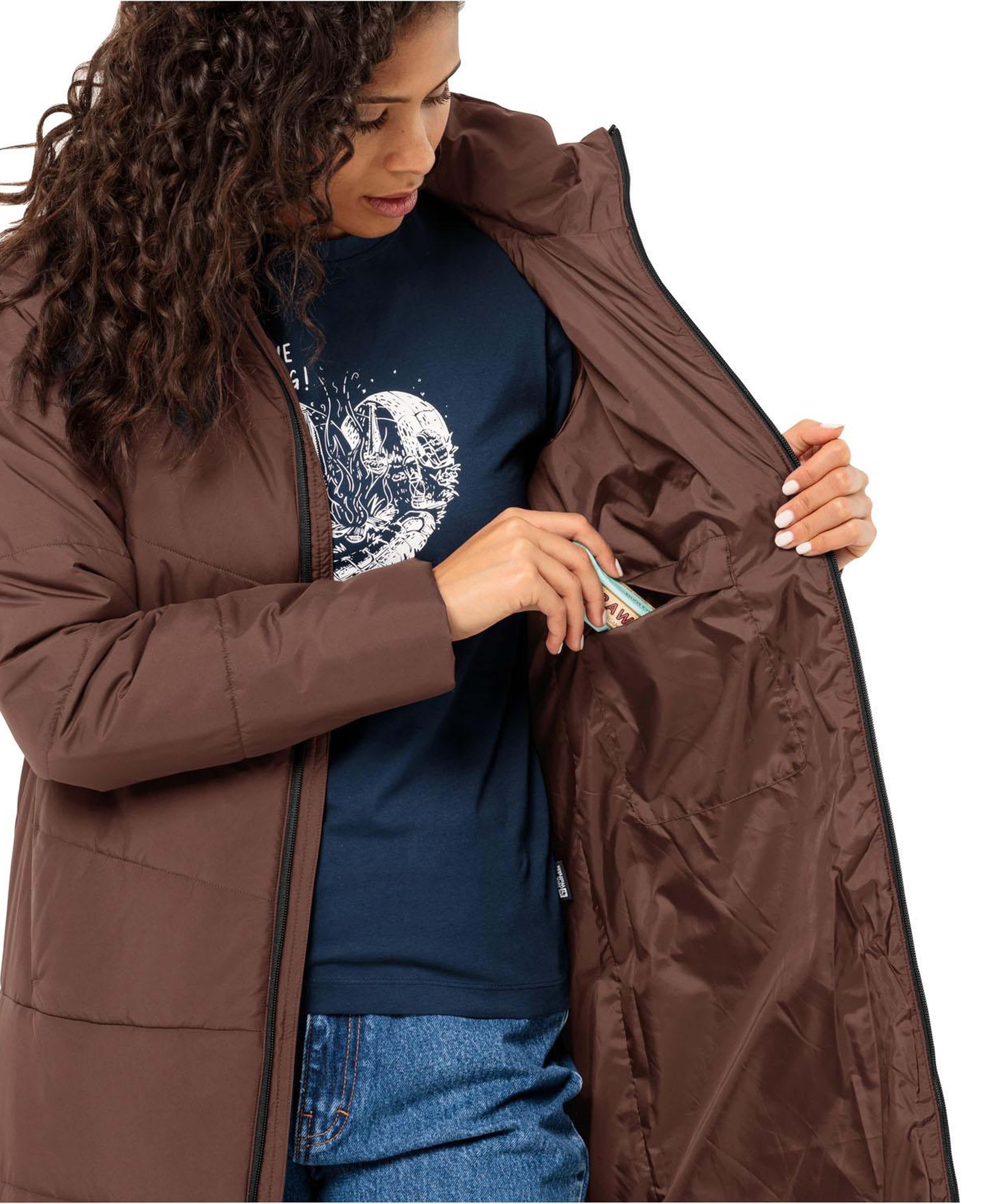Jack Wolfskin Deutzer Kadın Kahverengi Outdoor Ceketi