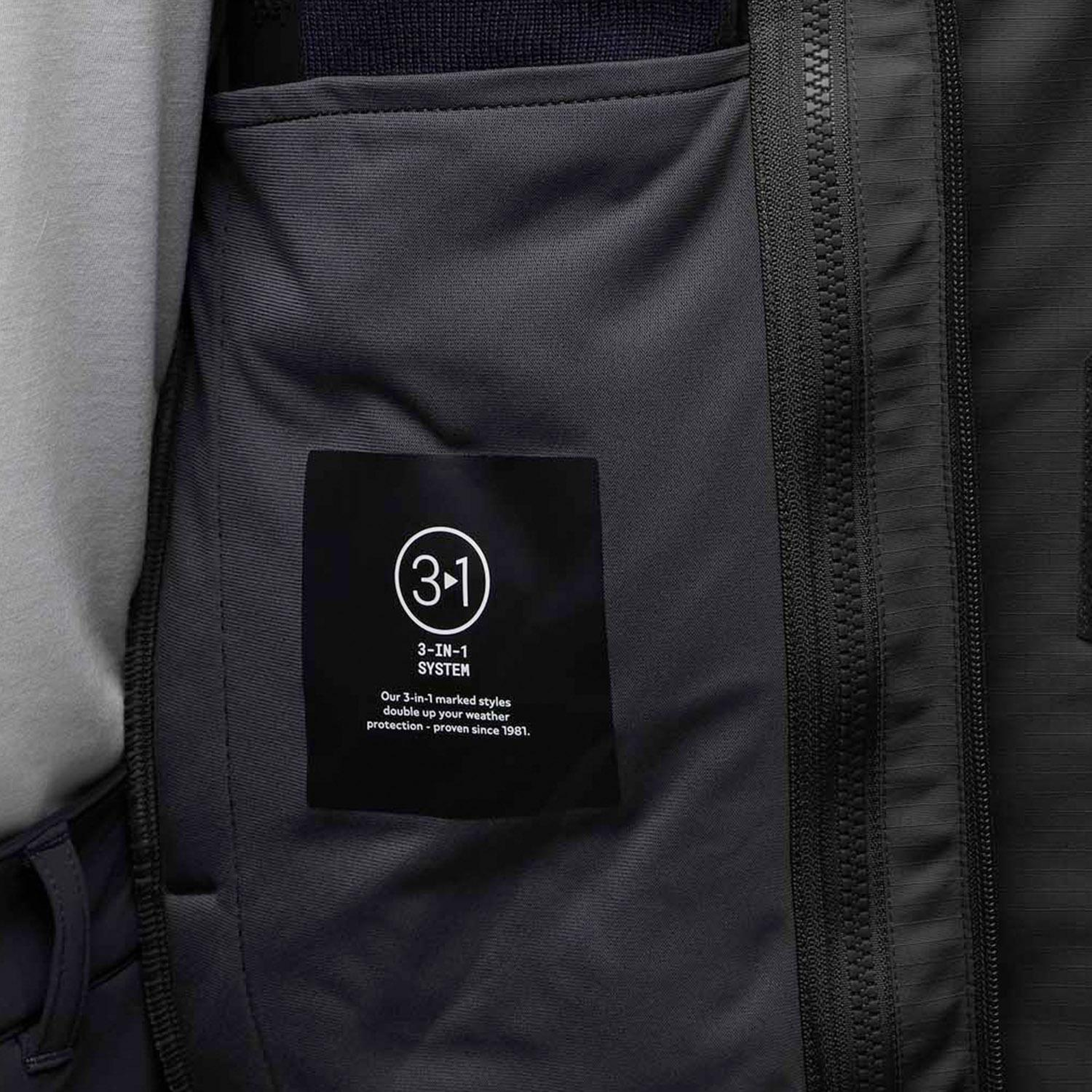 Jack Wolfskin Altenberg 3in1 Erkek Siyah Outdoor Ceketi