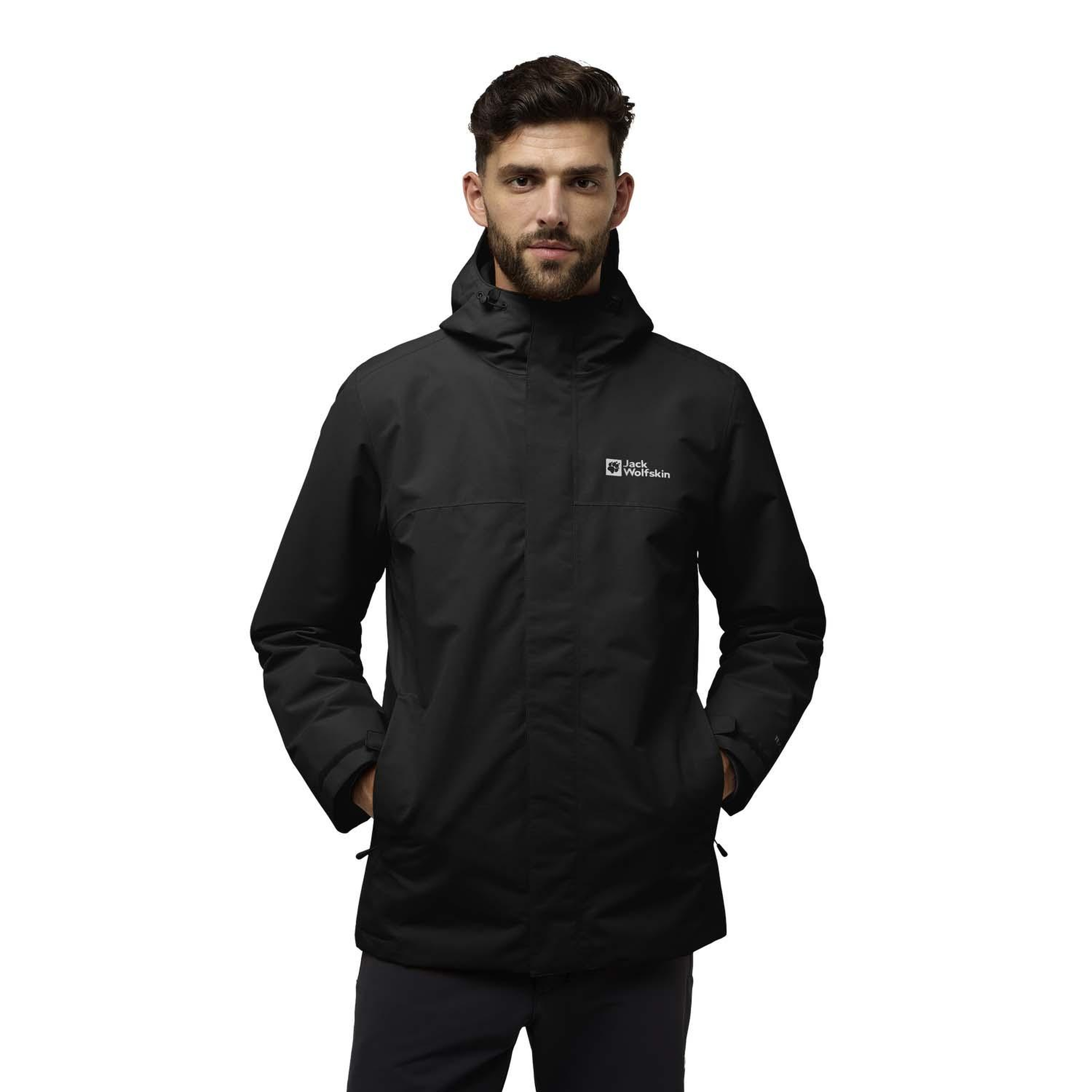 Jack Wolfskin Altenberg 3in1 Erkek Siyah Outdoor Ceketi