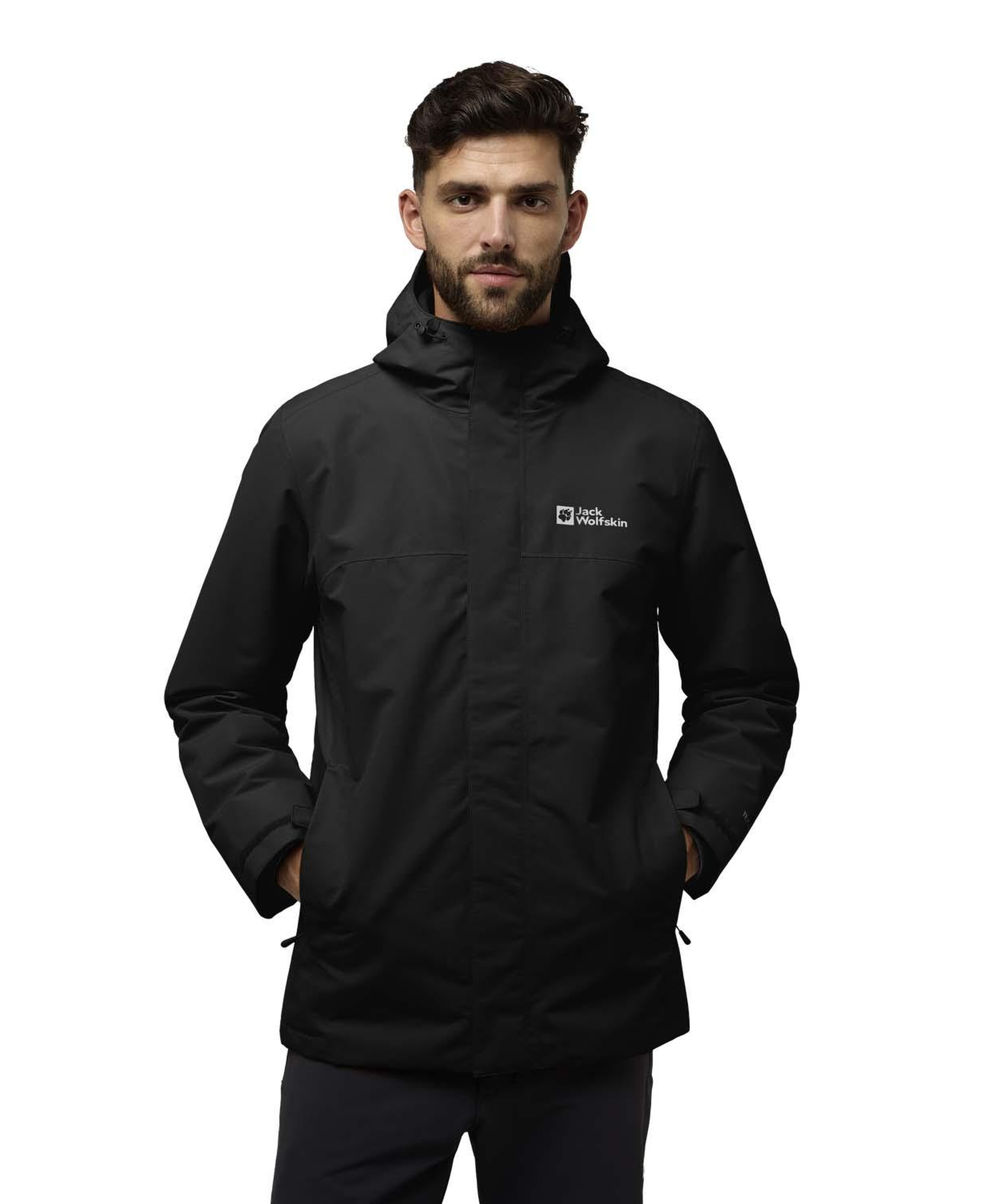 Jack Wolfskin Altenberg 3in1 Erkek Siyah Outdoor Ceketi