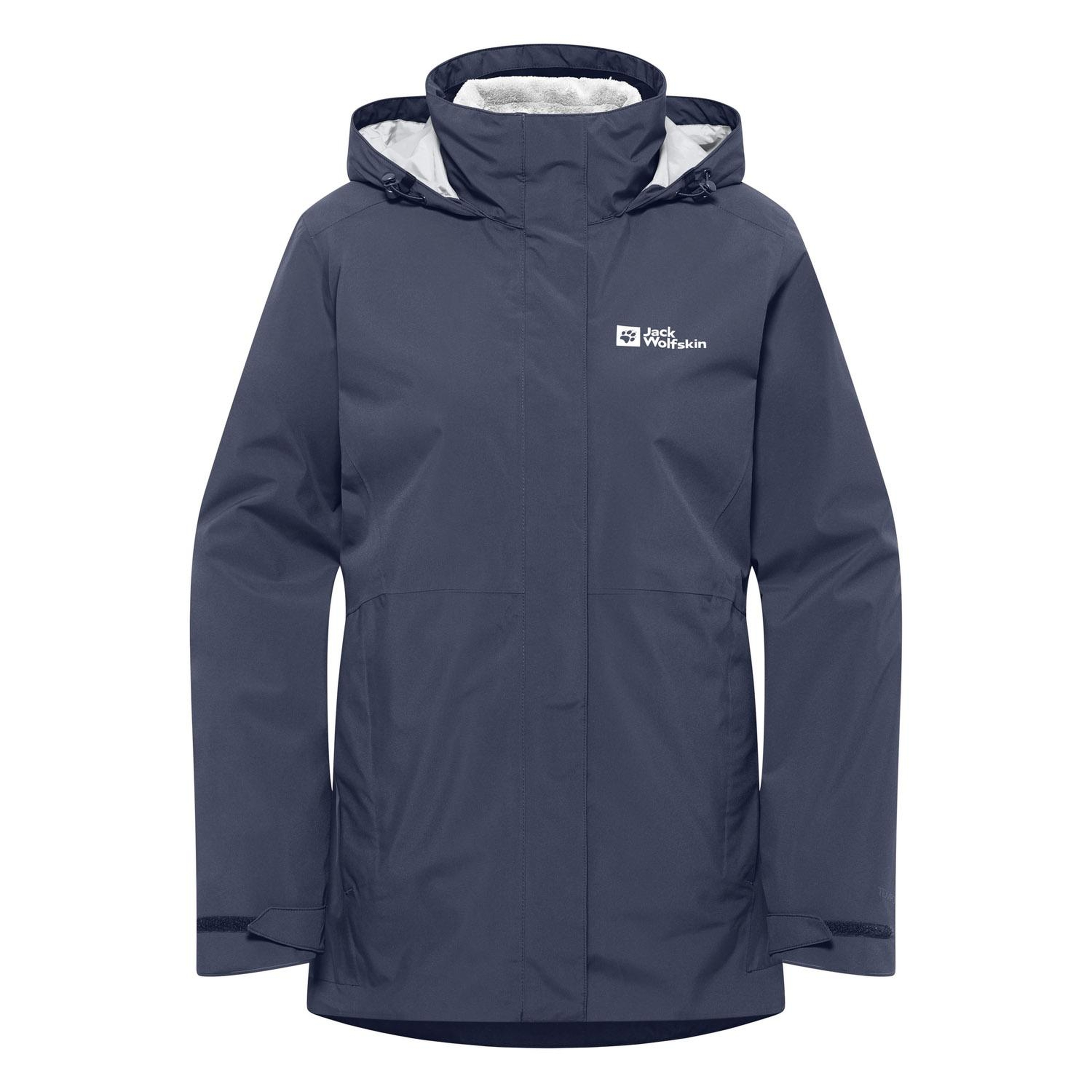 Jack Wolfskin Rotwand 3in1 Kadın Mavi Outdoor Ceketi