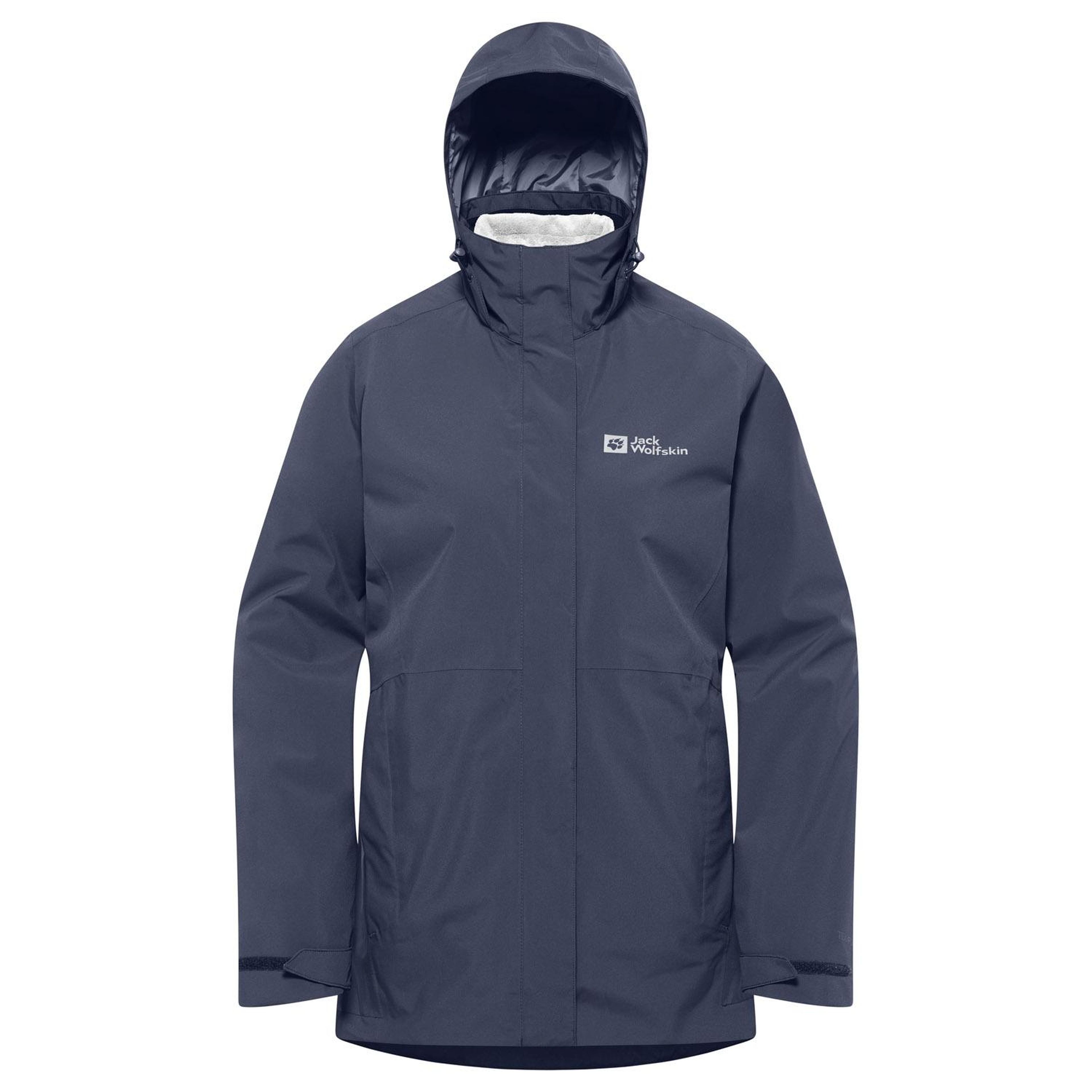 Jack Wolfskin Rotwand 3in1 Kadın Mavi Outdoor Ceketi