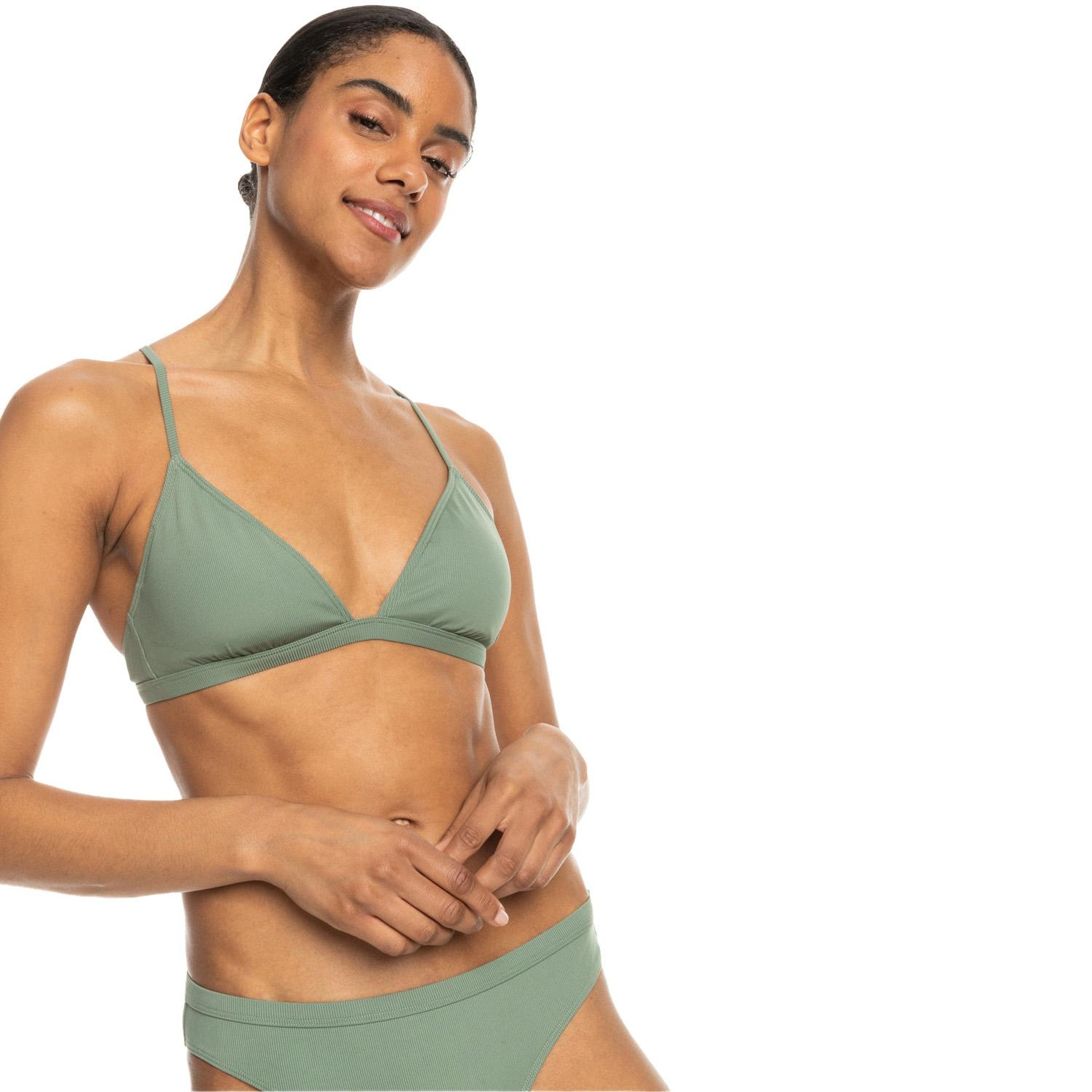 Roxy Pro The Cut Back Fixedtri Kadın Yeşil Bikini Üst