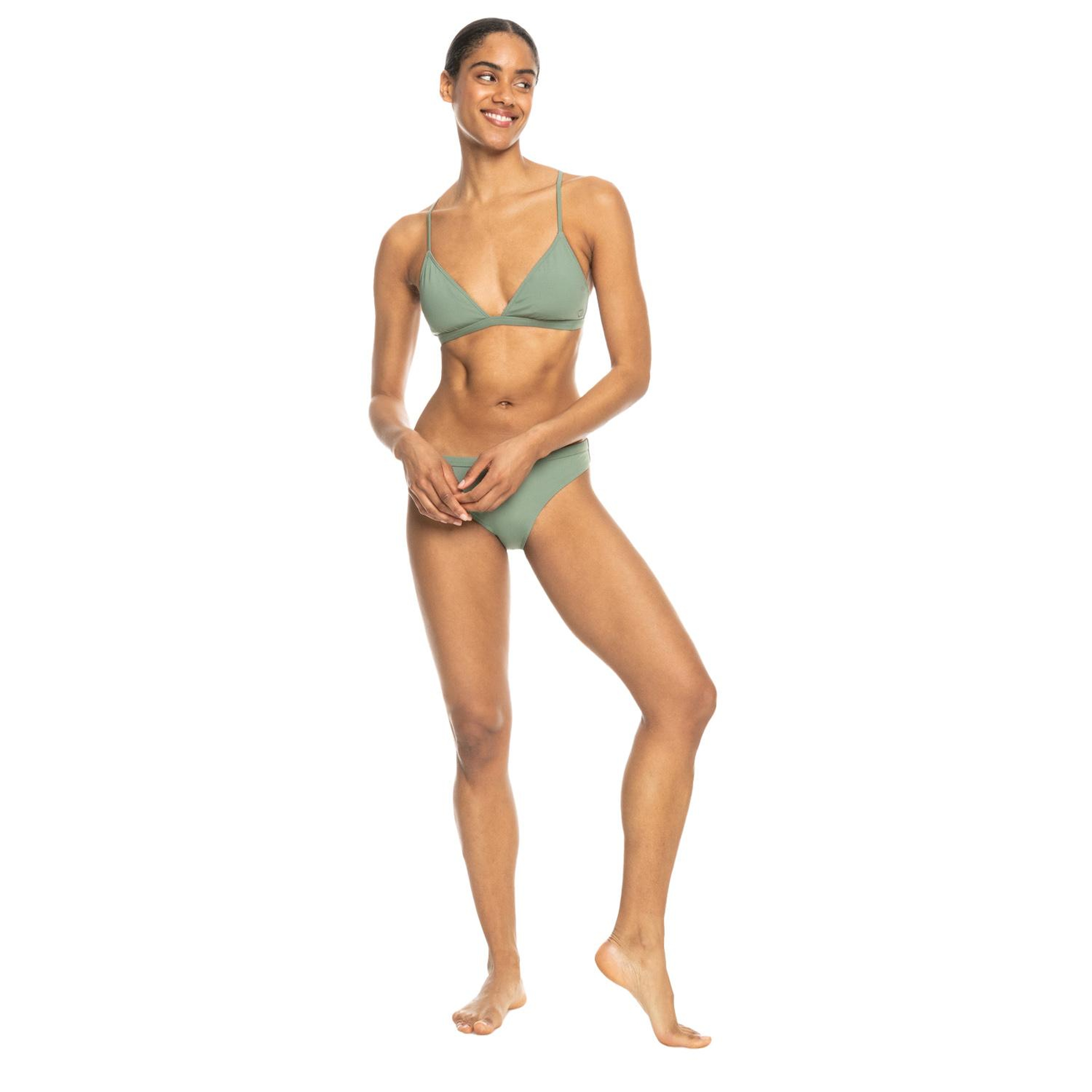 Roxy Pro The Cut Back Fixedtri Kadın Yeşil Bikini Üst