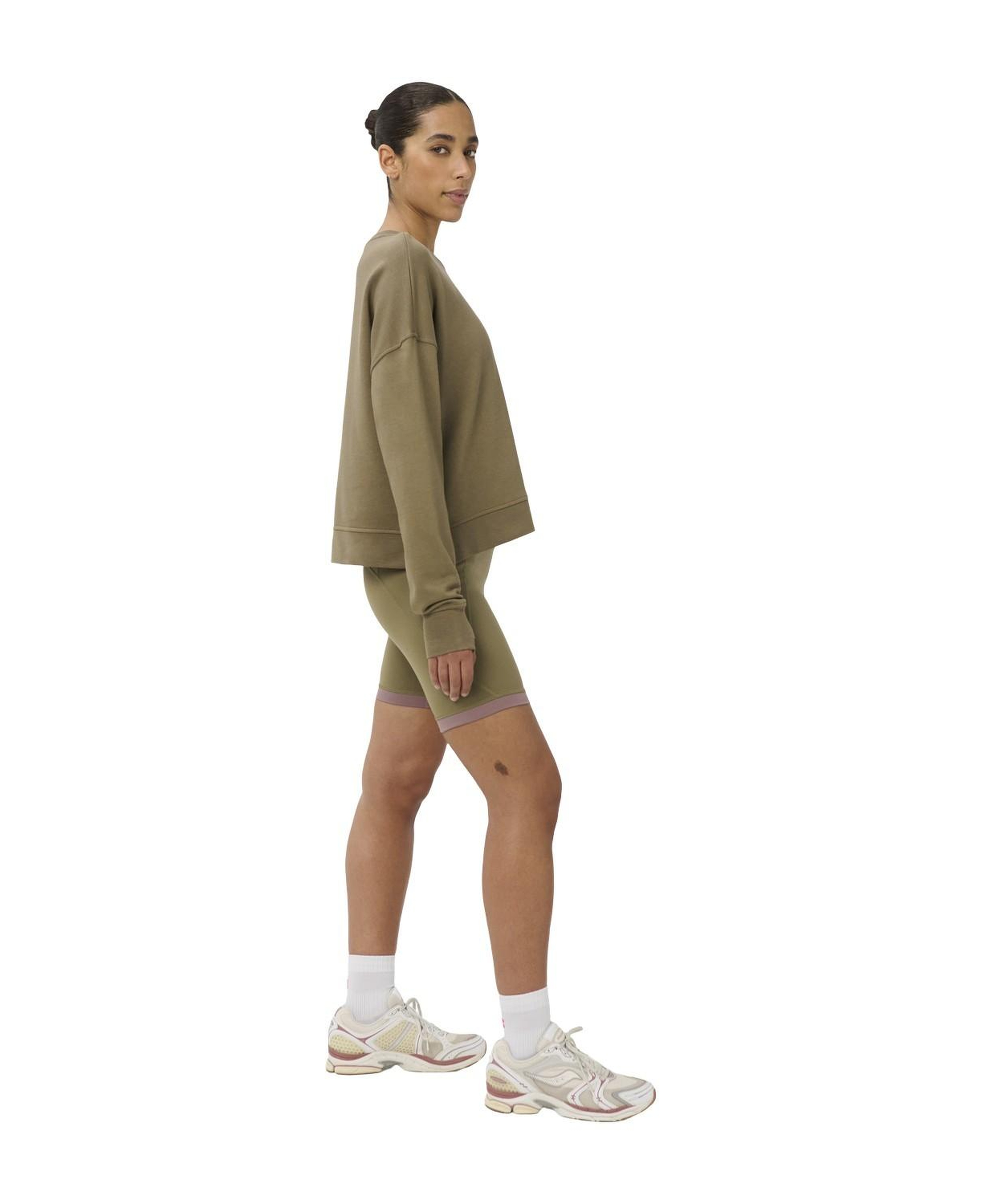 Sweaty Betty After Class Crop Kadın Kahverengi Sweat