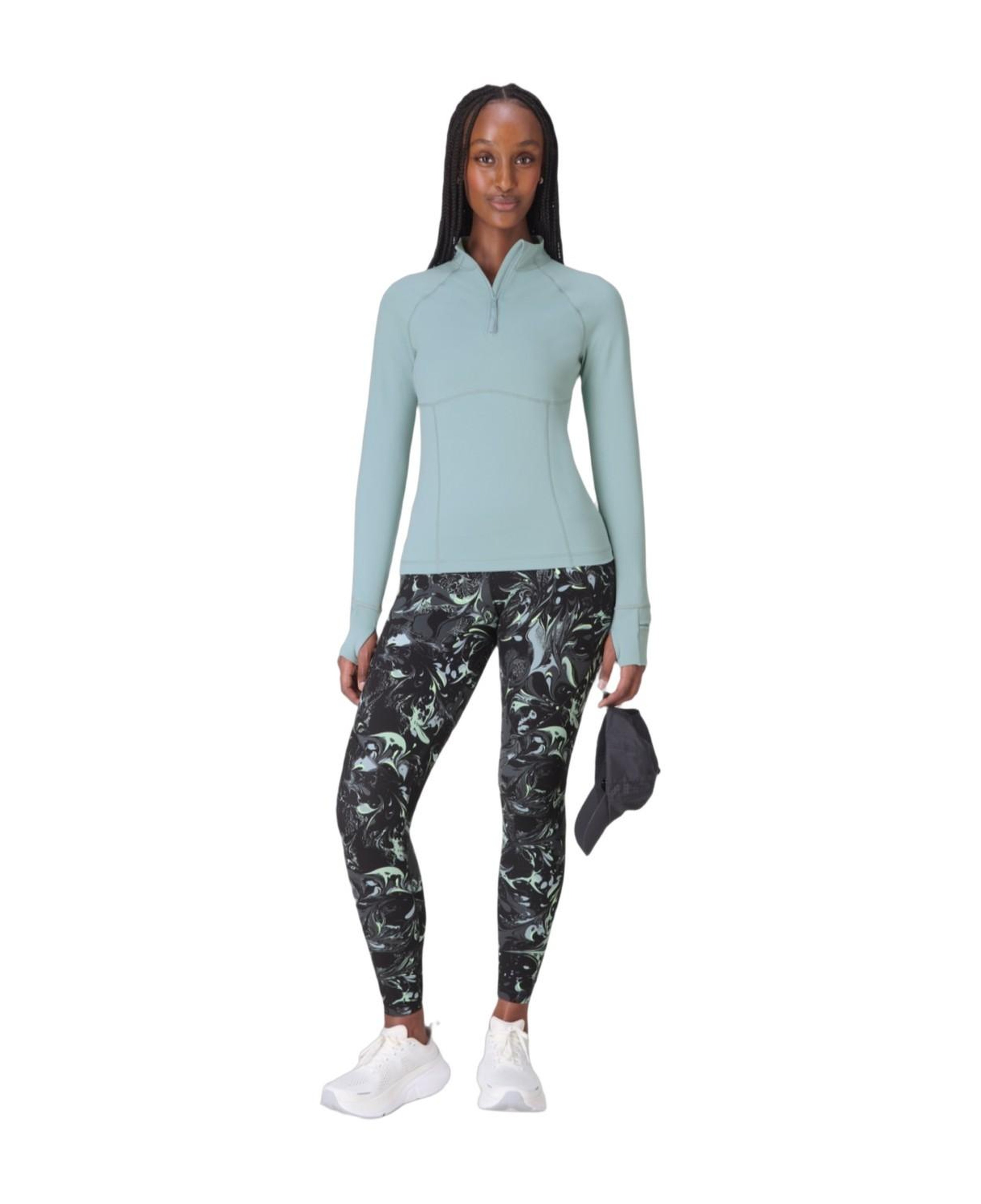 Sweaty Betty Pro Run Half Zip Kadın Mavi Koşu Ceketi