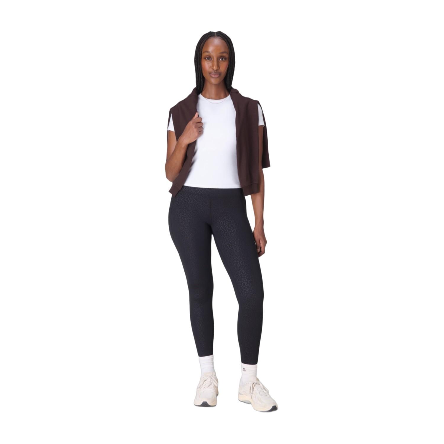 Sweaty Betty All Day Leggings Emboss Kadın Siyah Tayt