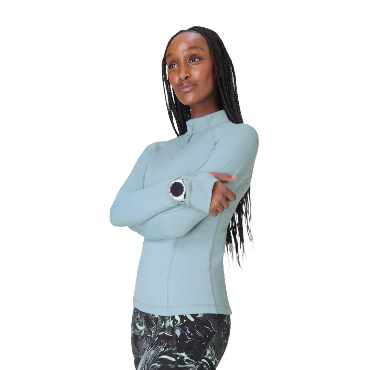 Sweaty Betty Pro Run Half Zip Kadın Mavi Koşu Ceketi
