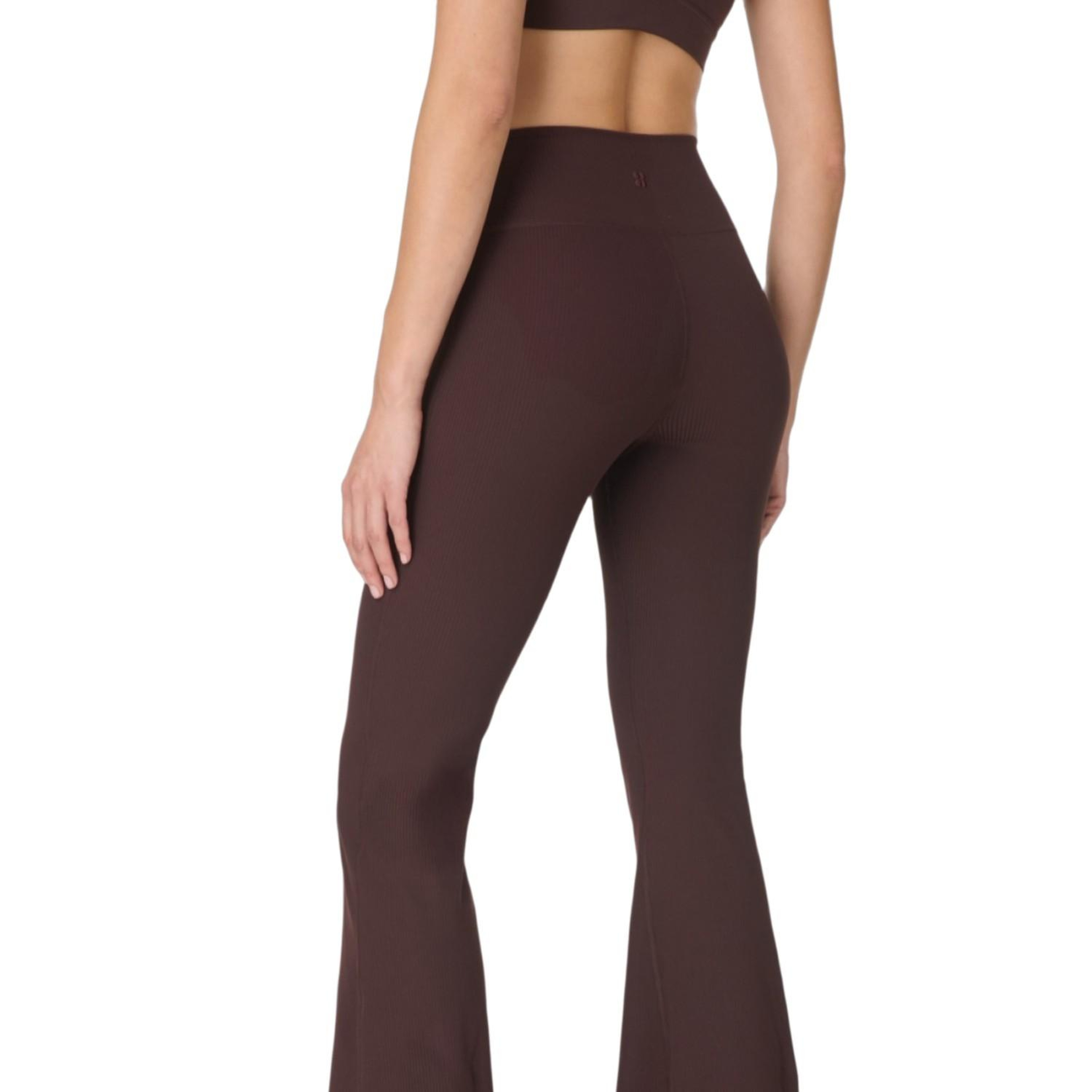 Sweaty Betty Glow Flex Rib 32 Flare Trouse Kadın Kahverengi Pantolon