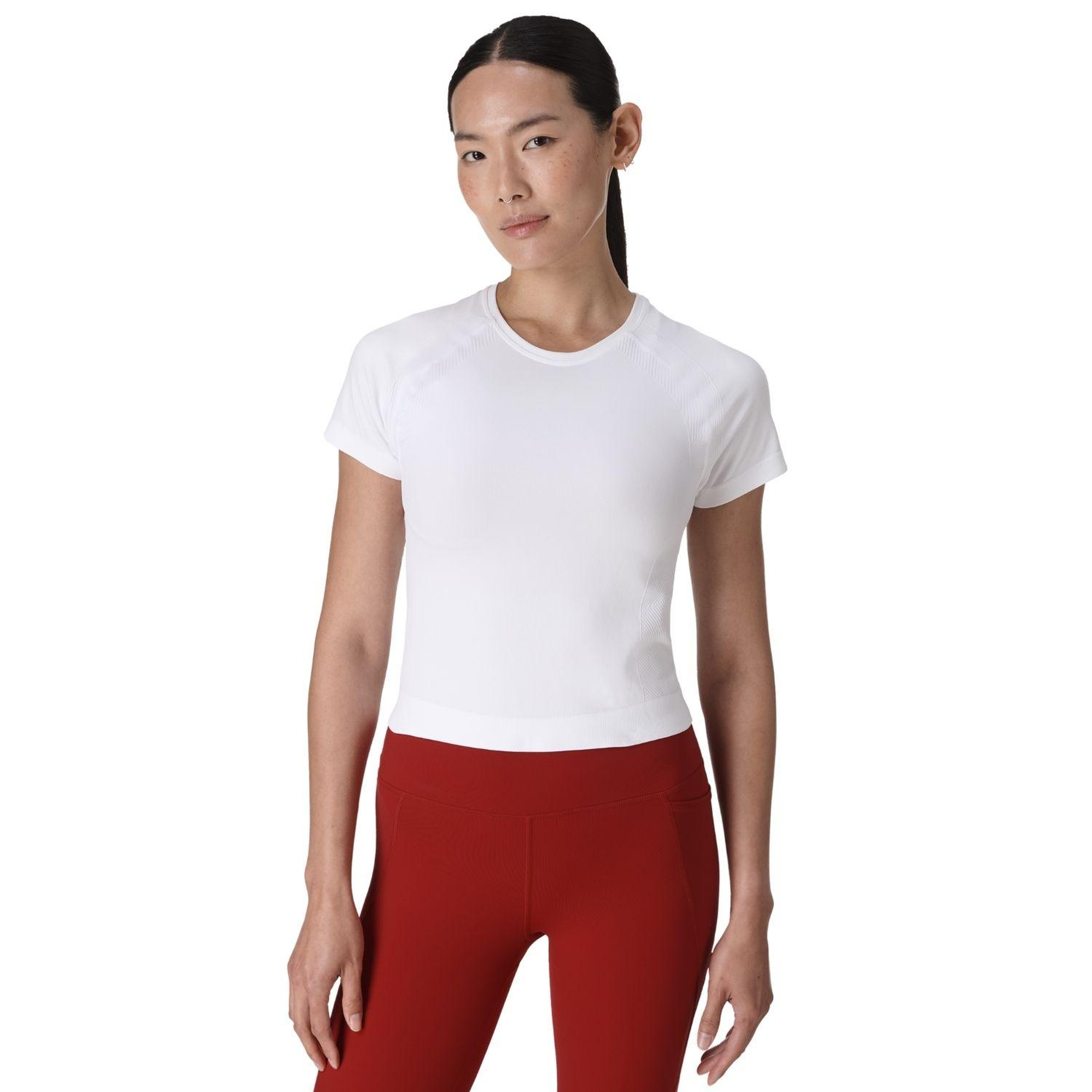 Sweaty Betty Athlete Crop Seamless Workout Kadın Fitness Tişört