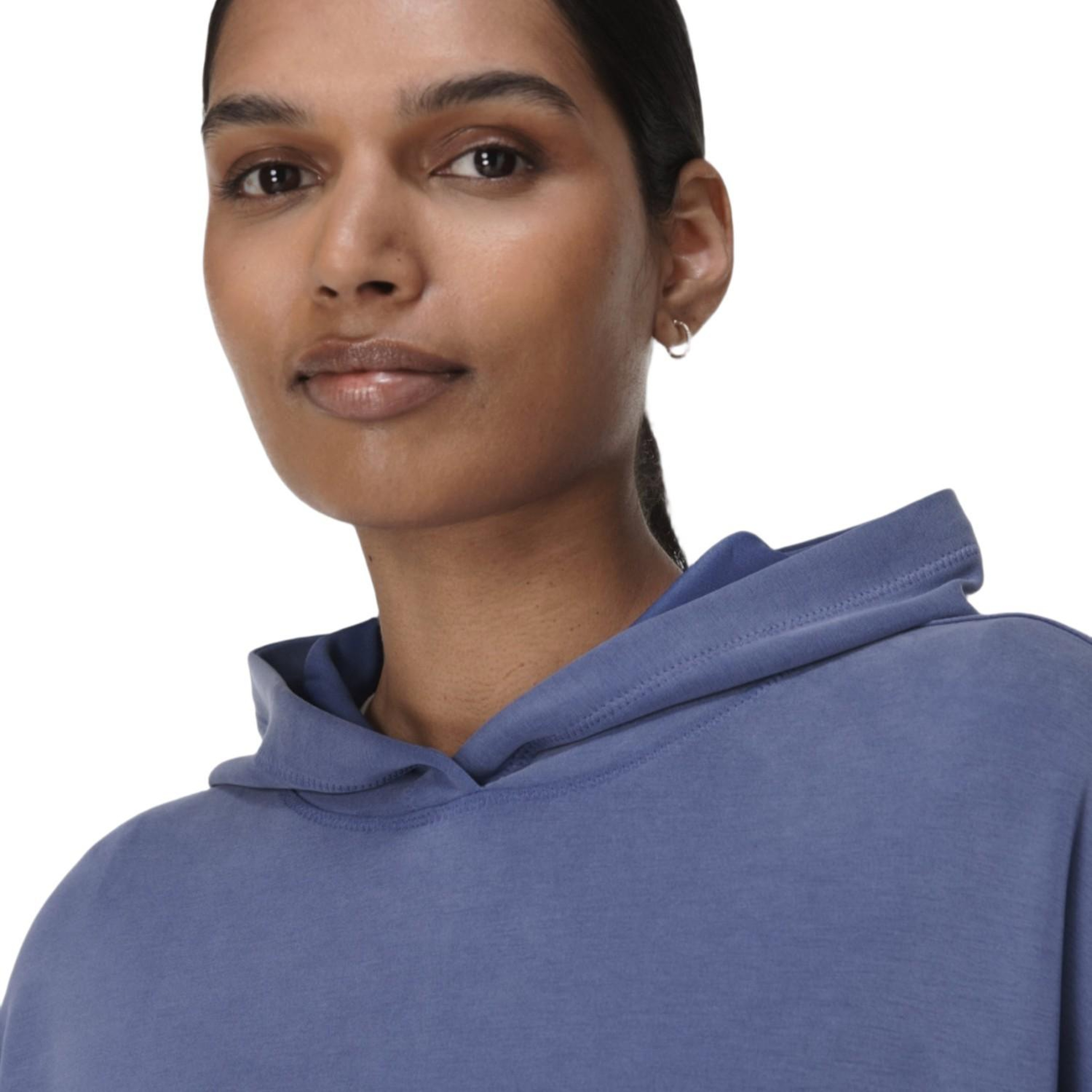 Sweaty Betty Sand Wash Cloudweight Crop Hoo Kadın Mavi Sweat