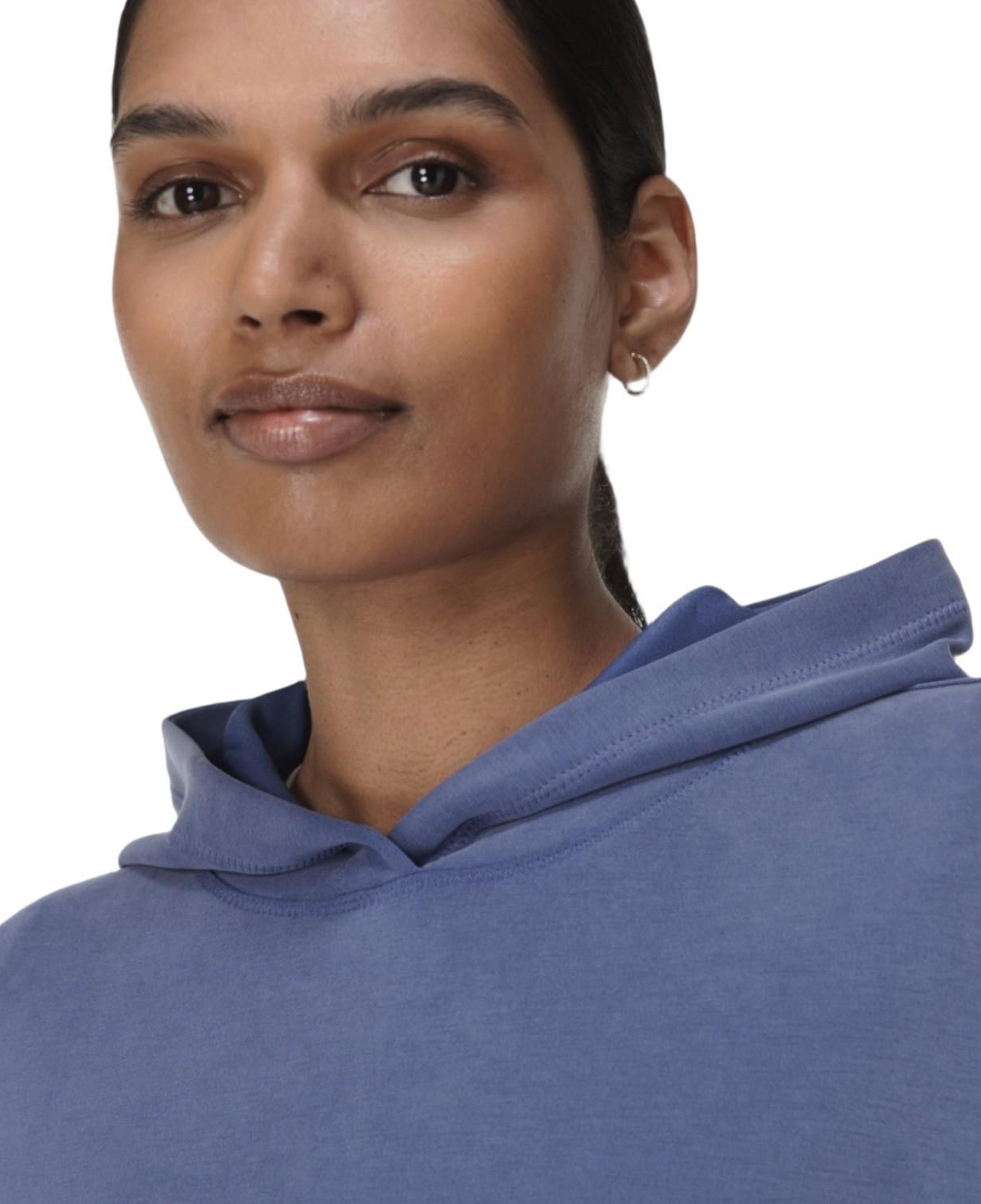 Sweaty Betty Sand Wash Cloudweight Crop Hoo Kadın Mavi Sweat