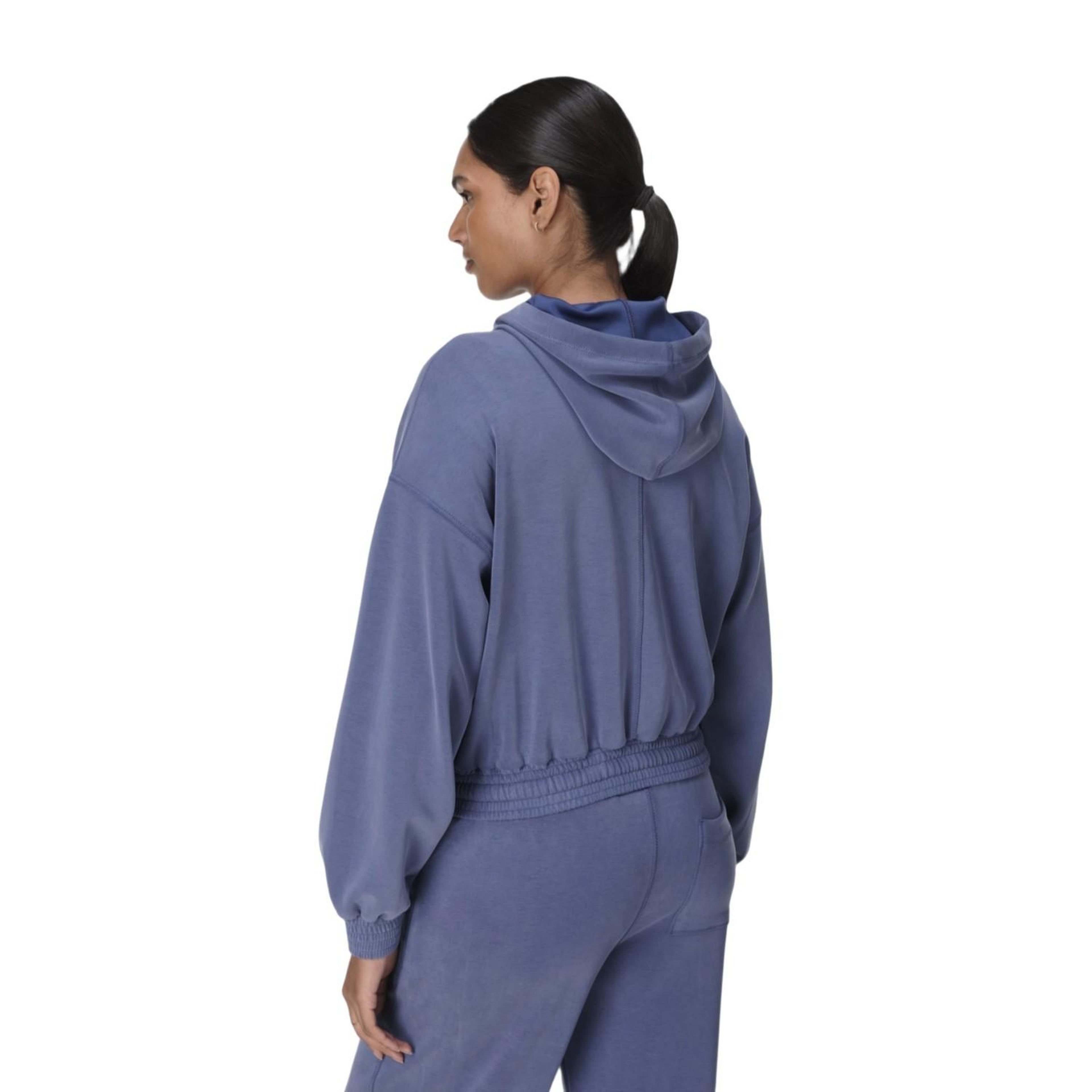 Sweaty Betty Sand Wash Cloudweight Crop Hoo Kadın Mavi Sweat