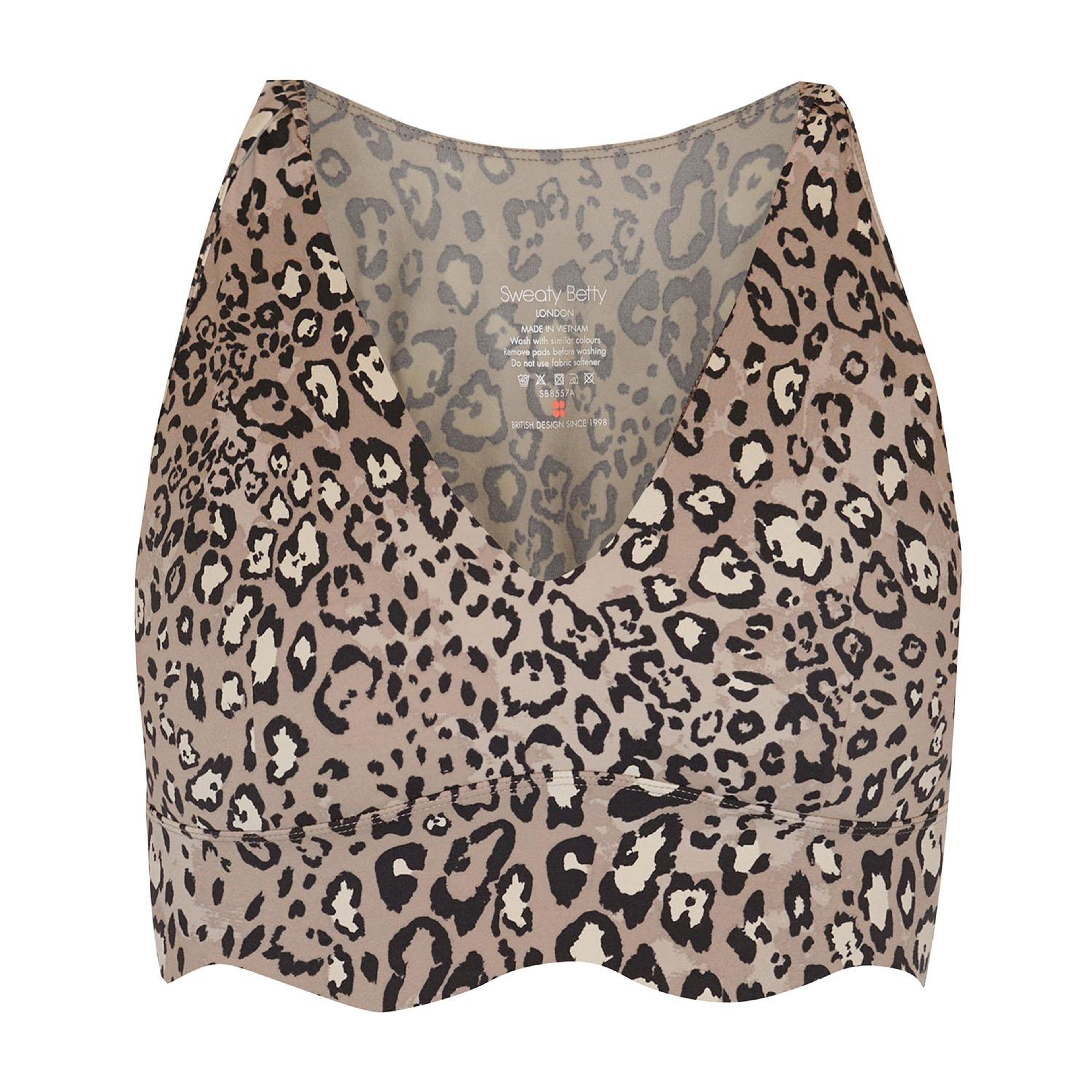 Sweaty Betty Power Contour Plunge Bra Kadın Kahverengi Fitness Bra