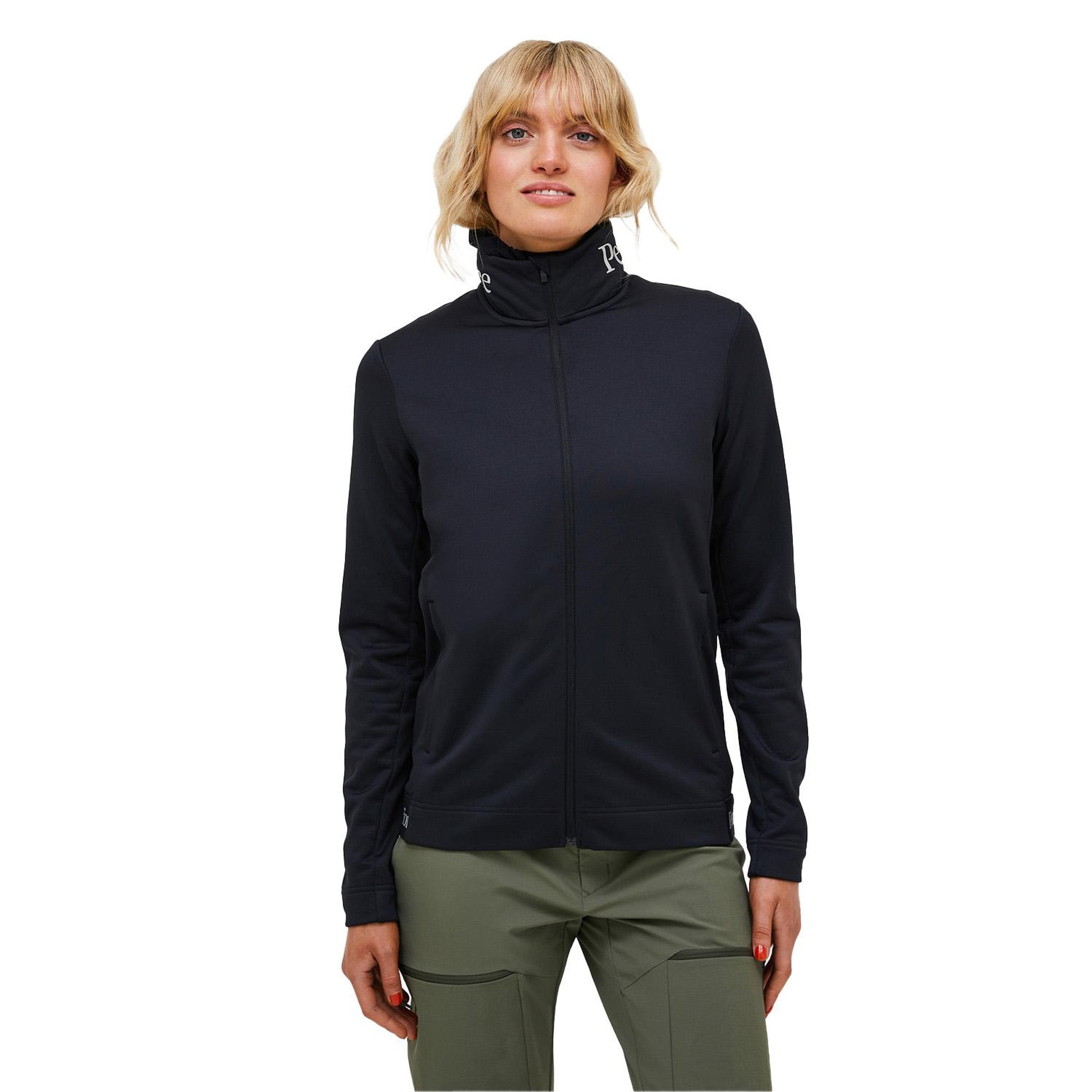 Peak Performance Rider Tech Zip Kadın Siyah Fleece