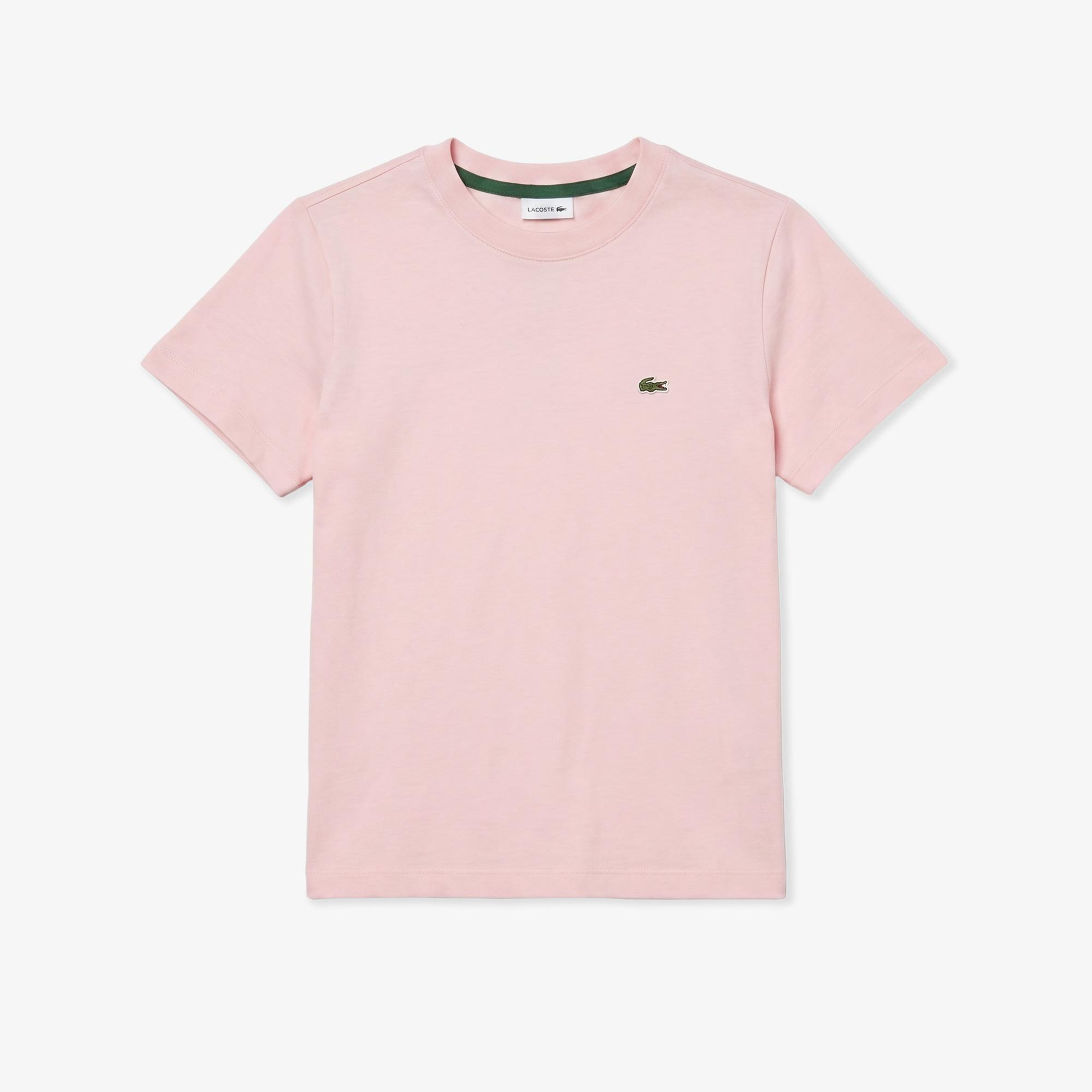 Çocuk Bisiklet Yaka Açık Pembe T-Shirt