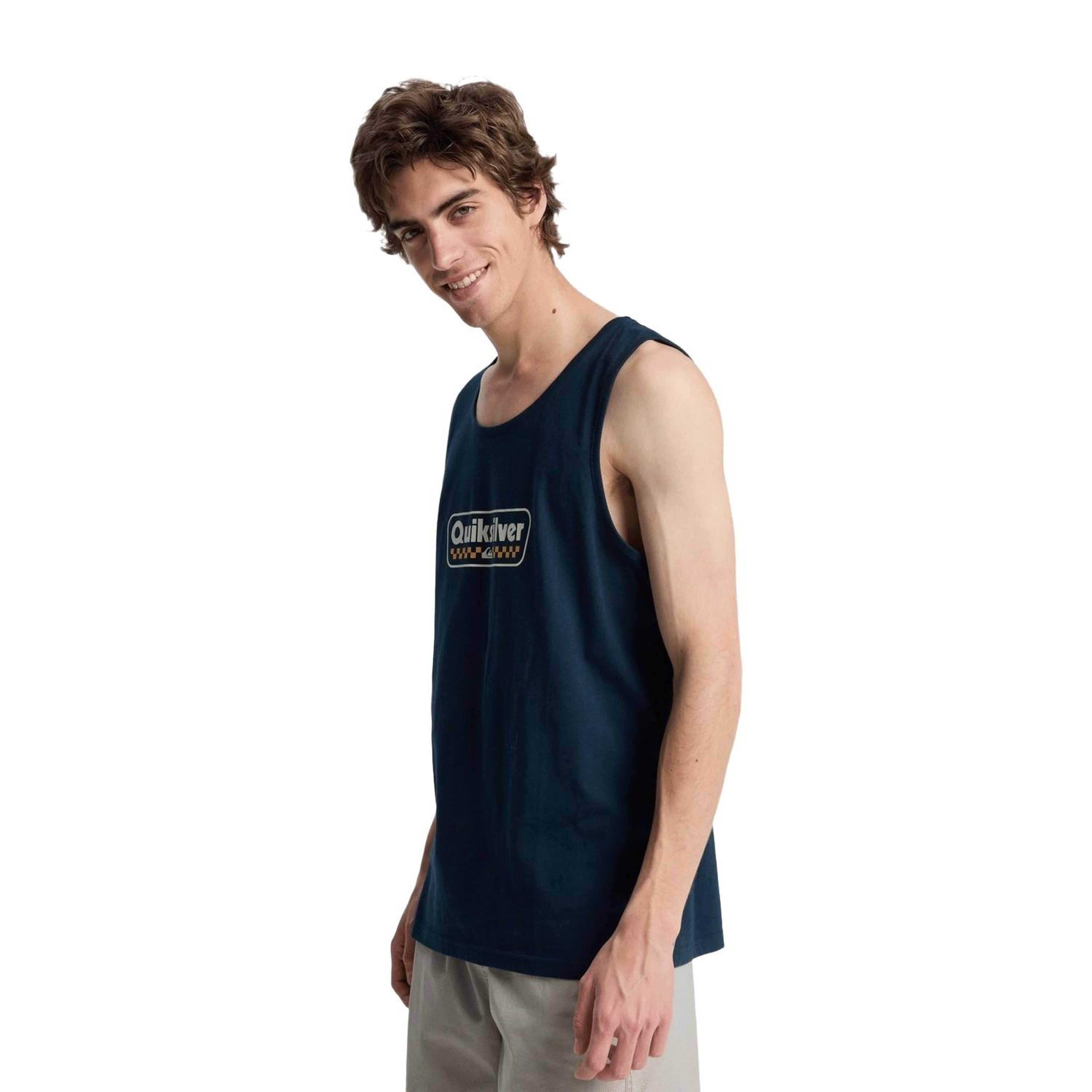 Quiksilver Ev Starting Gri Erkek Mavi Tişört