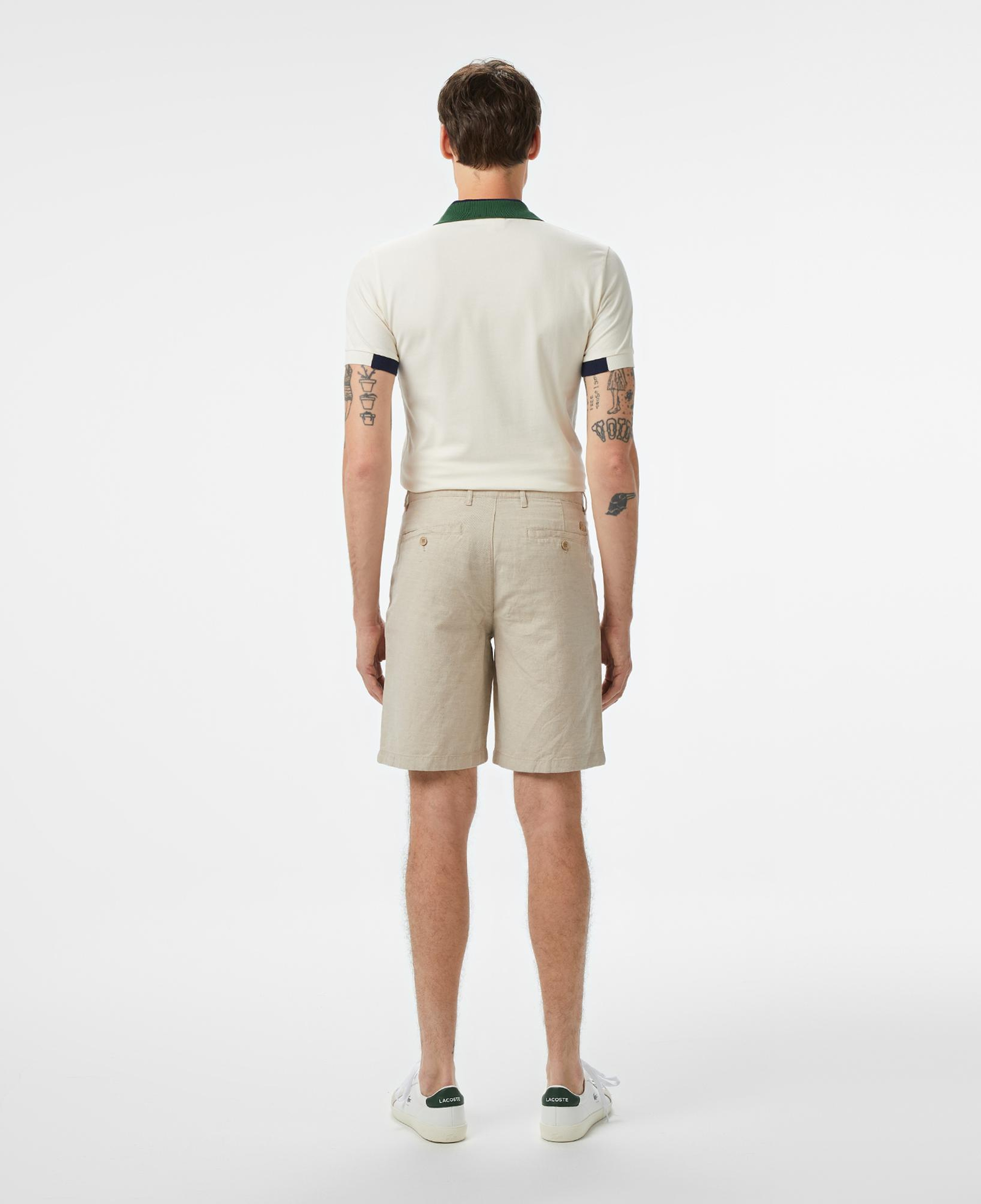 Erkek Slim Fit Bej Bermuda Şort