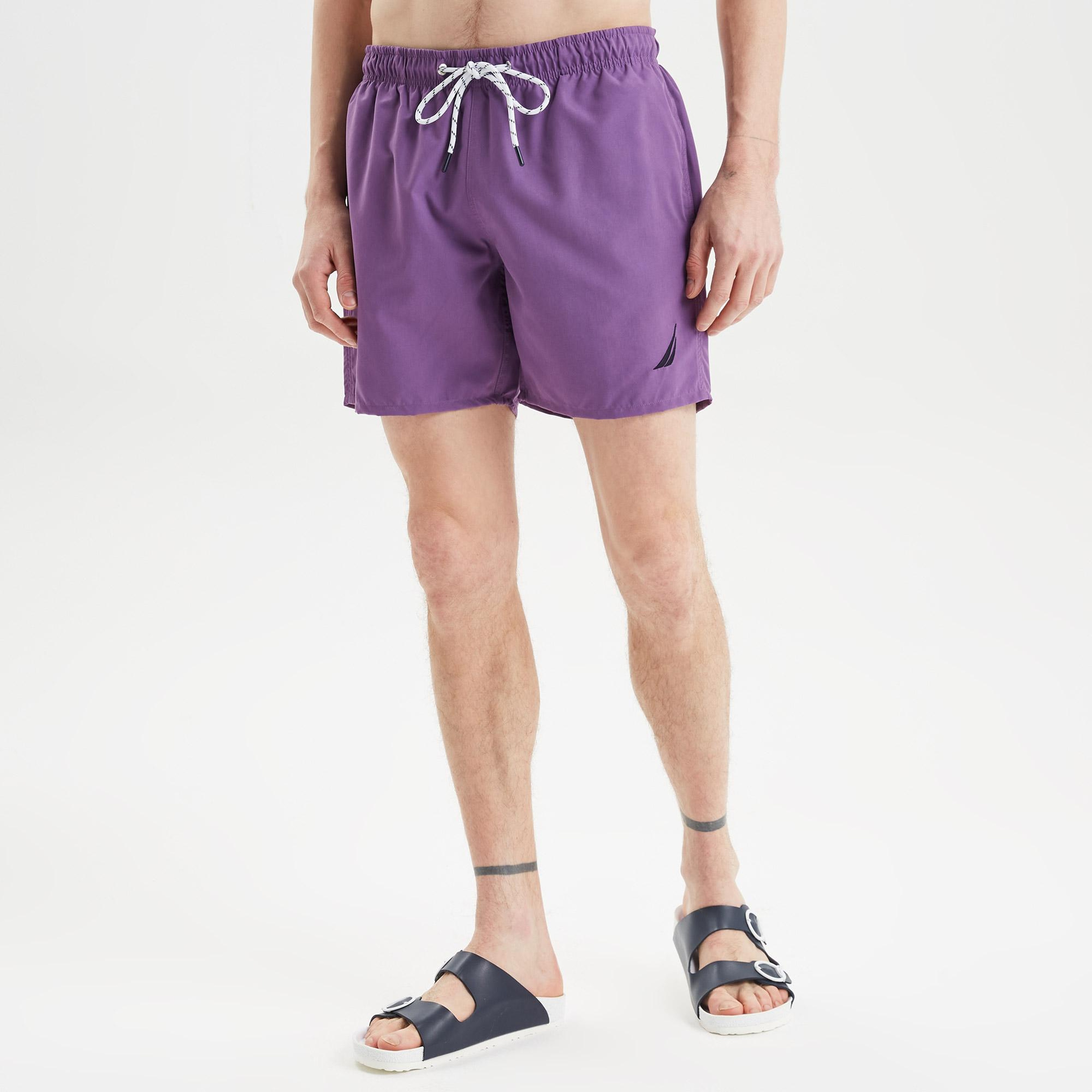 Nautica Erkek Mor Regular Fit Deniz Şortu