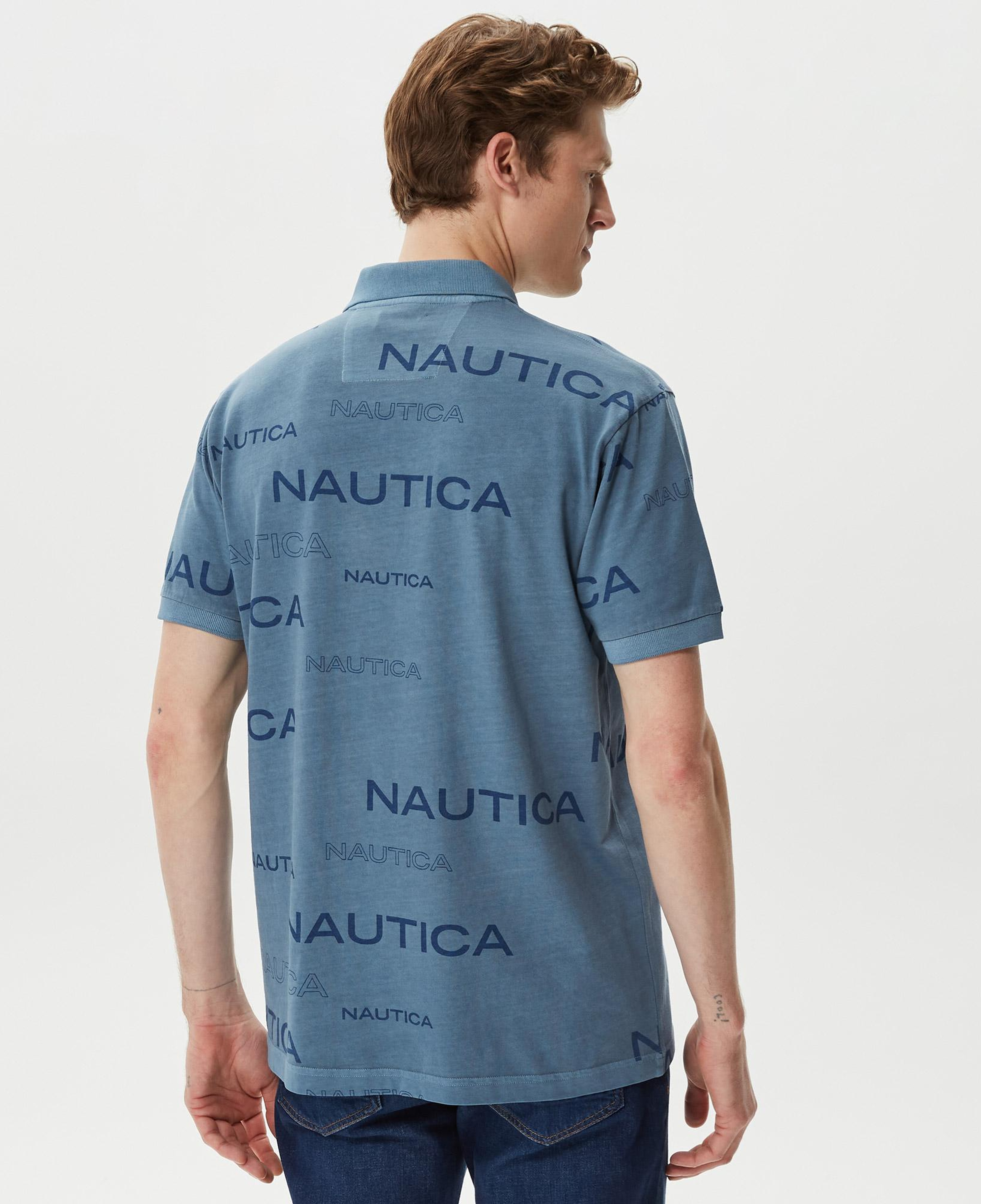 Nautica Erkek Mavi Classic Fit Kısa Kollu Polo Yaka T-Shirt