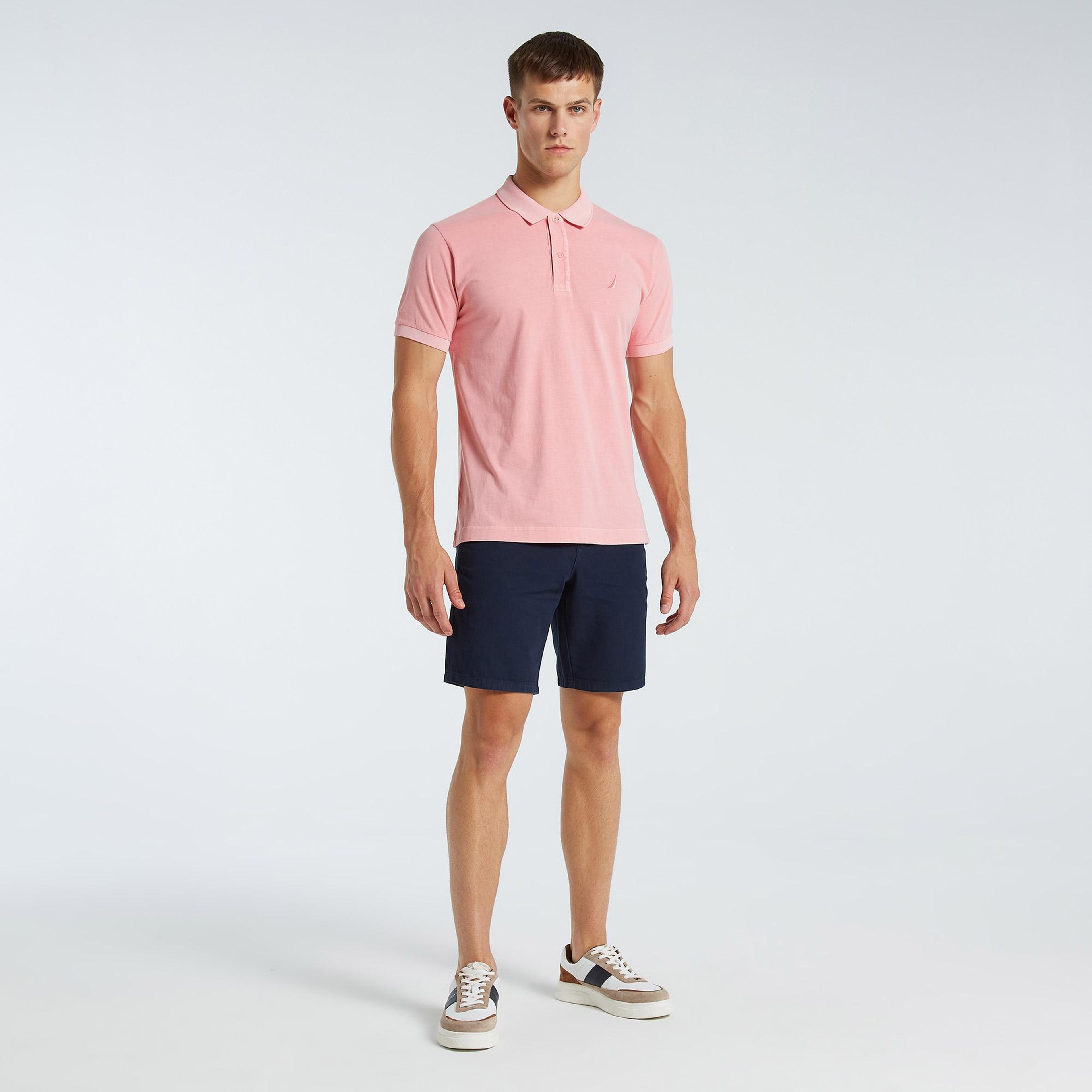Nautica Erkek Pembe Classic Fit Kısa Kollu Polo Yaka T-Shirt