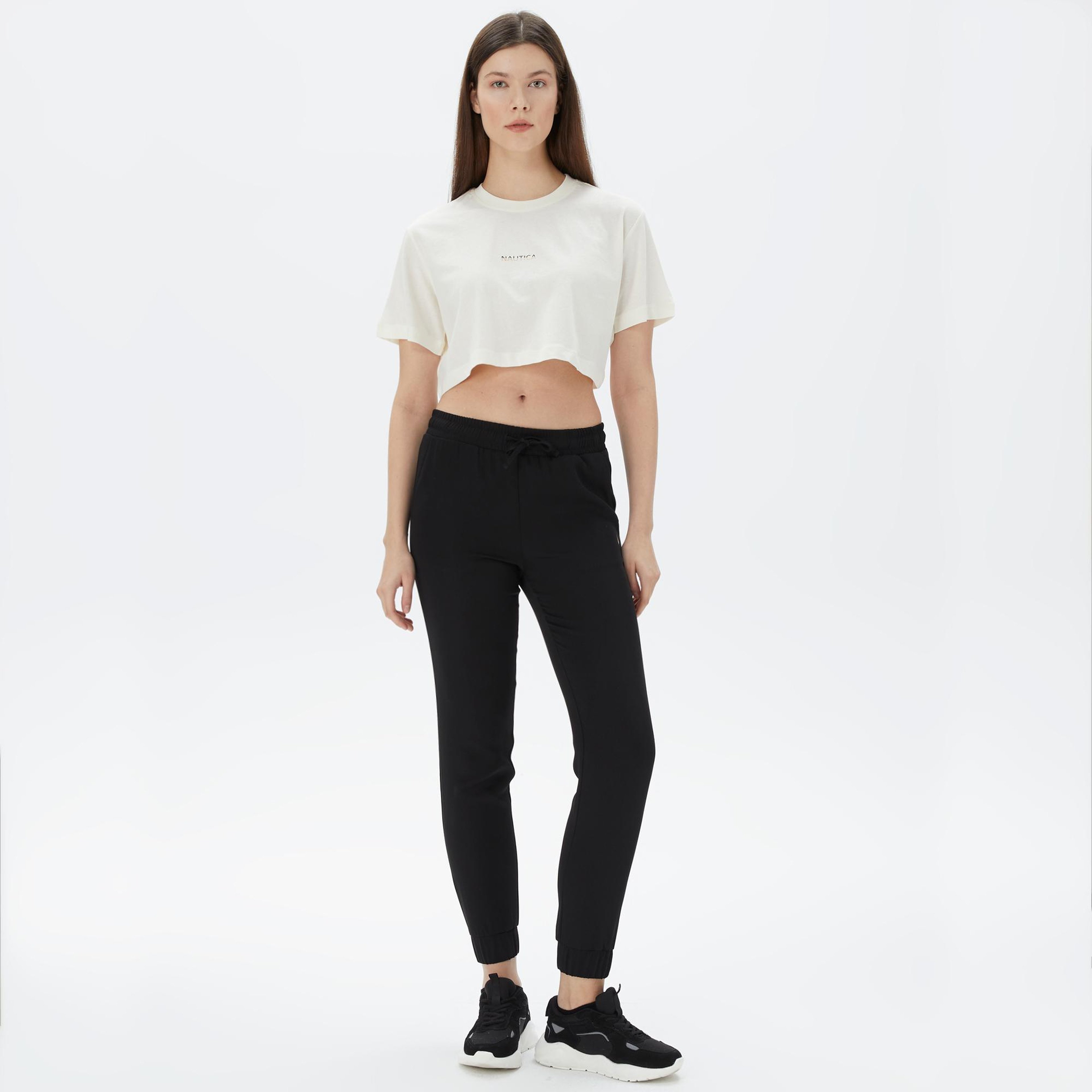 Nautica Kadın Krem T-Shirt