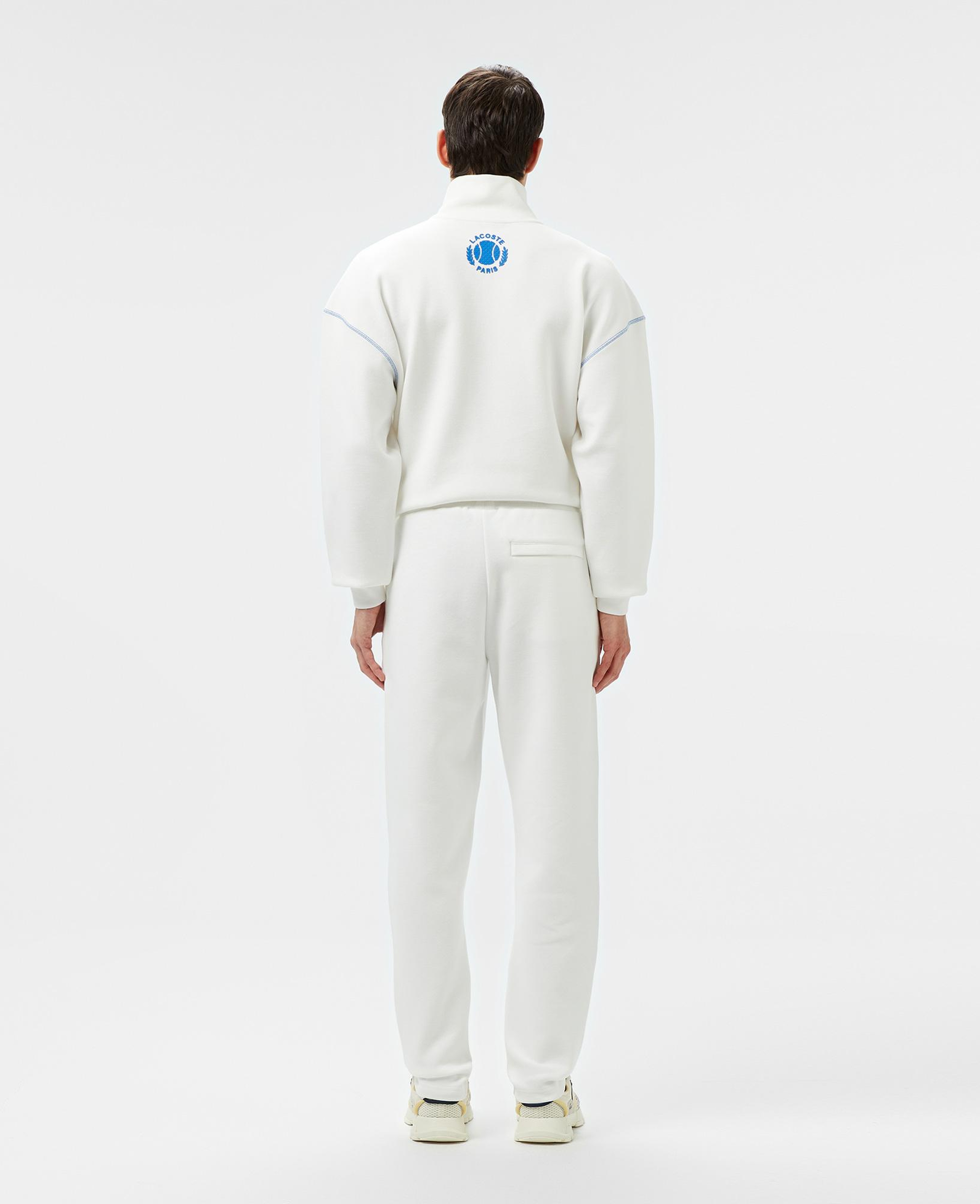Erkek Tapered Fit Baskılı Beyaz Eşofman Altı