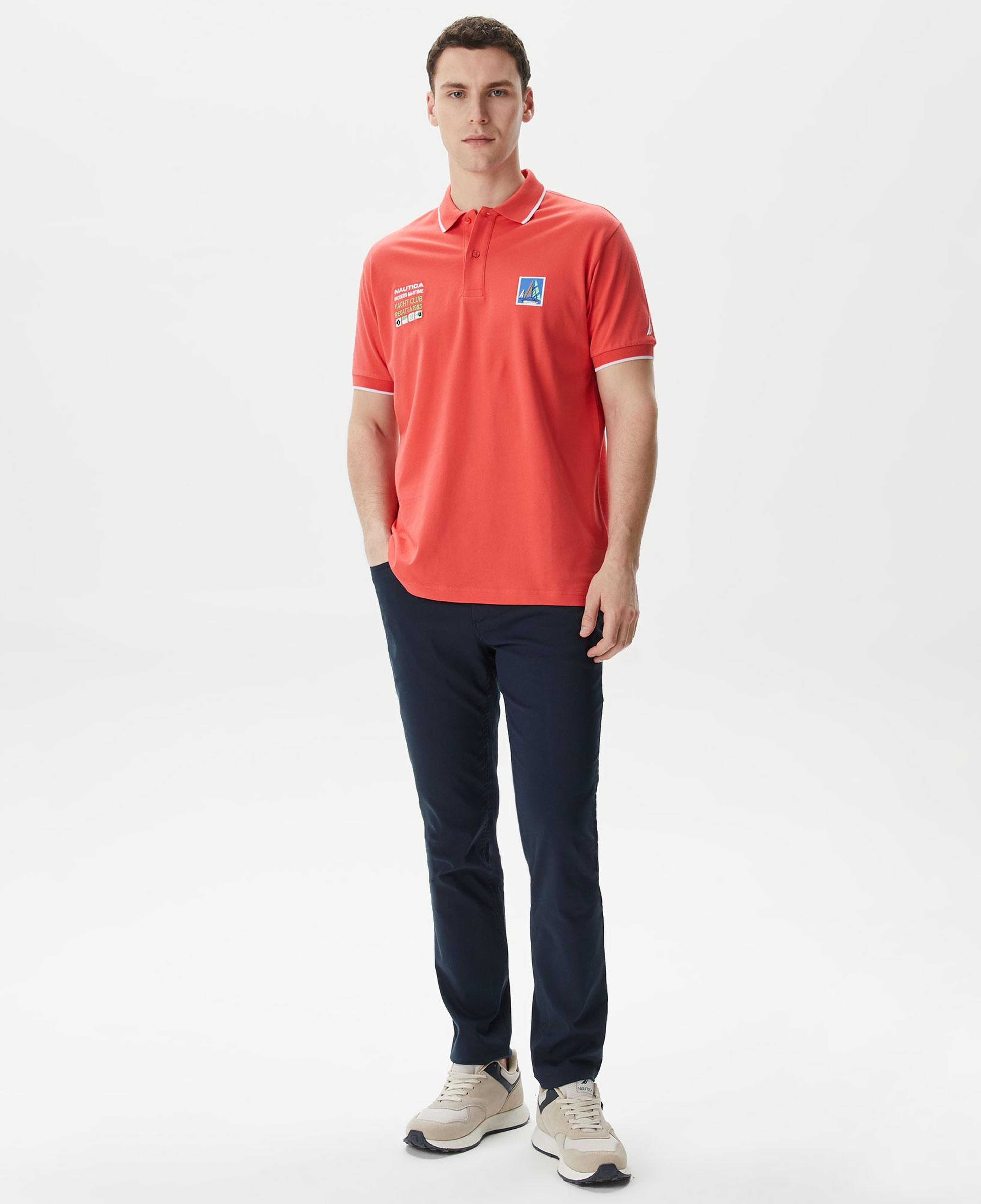 Nautica Erkek Kırmızı Classic Fit Polo Yaka T-Shirt