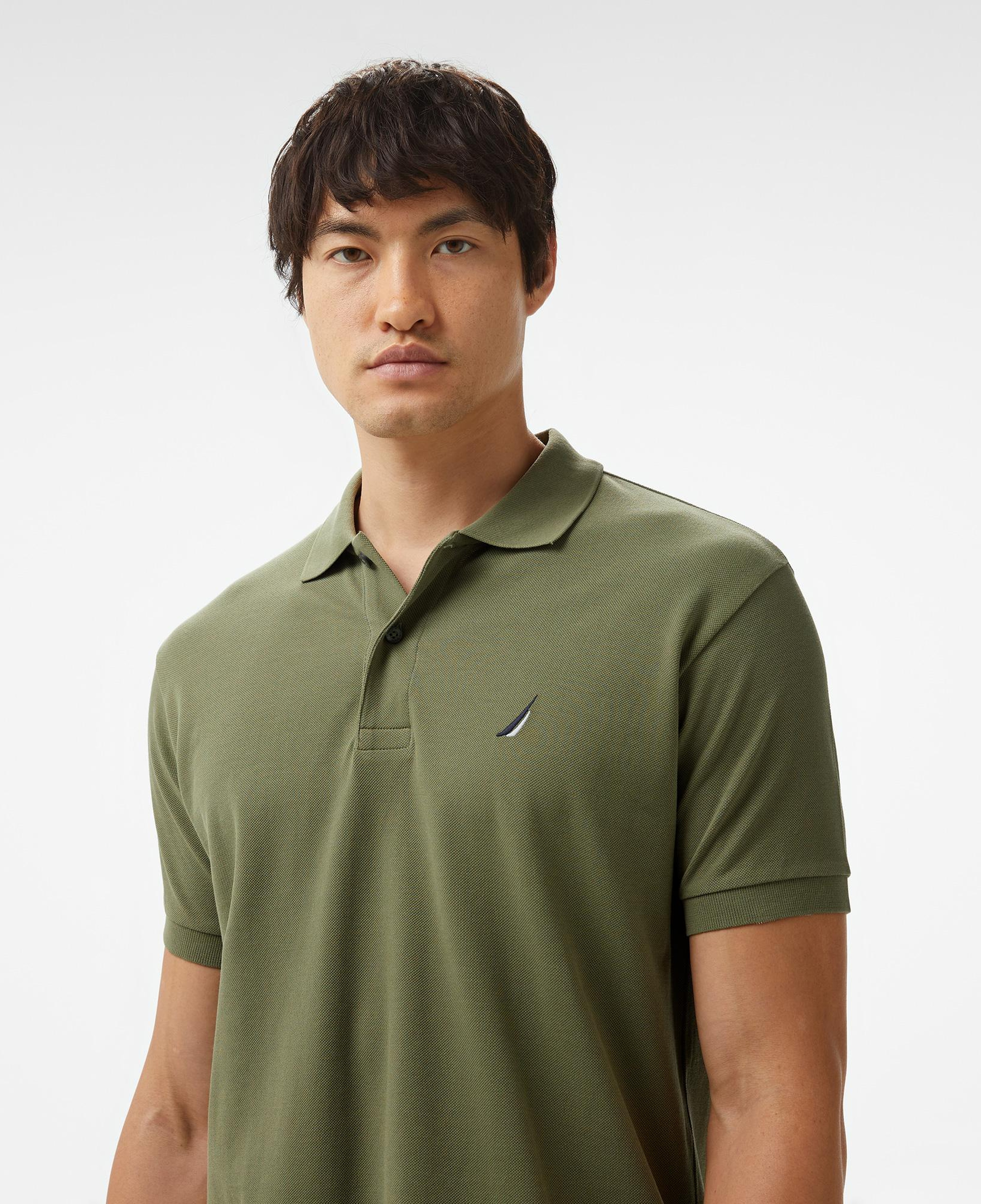 Nautica Erkek Yeşil Classic Fit Kısa Kollu Polo Yaka T-Shirt