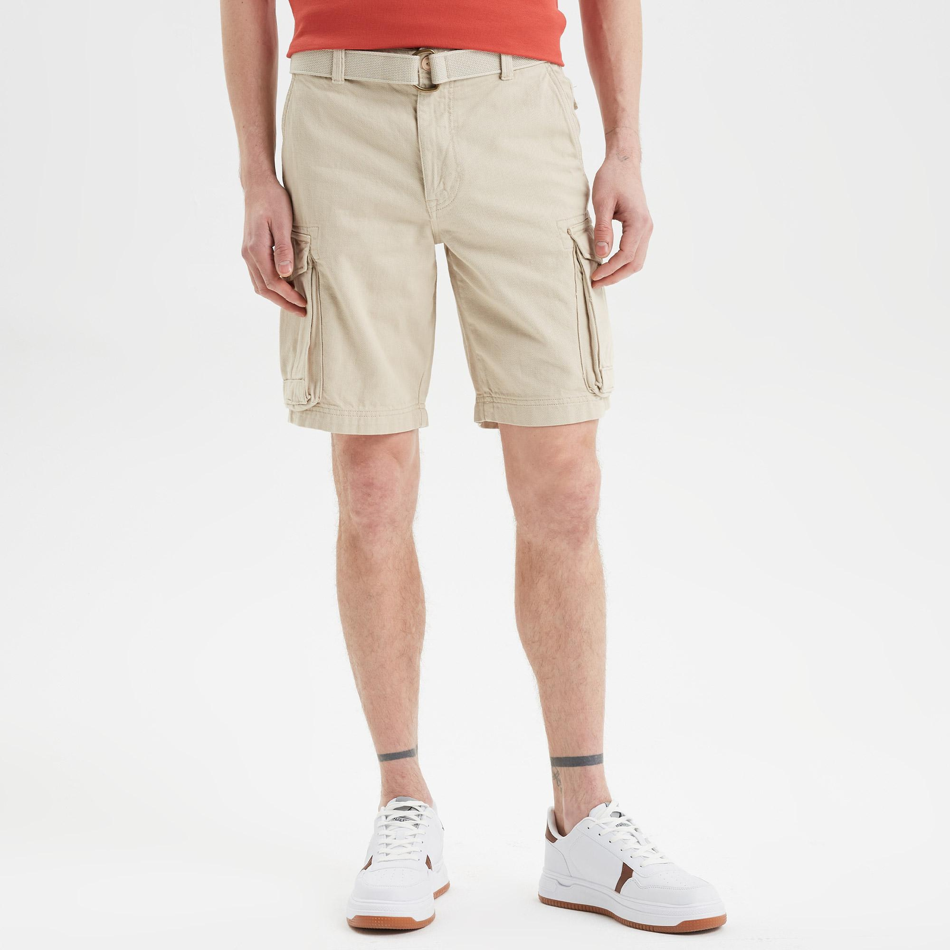 Nautica Erkek Krem Bermuda Şort