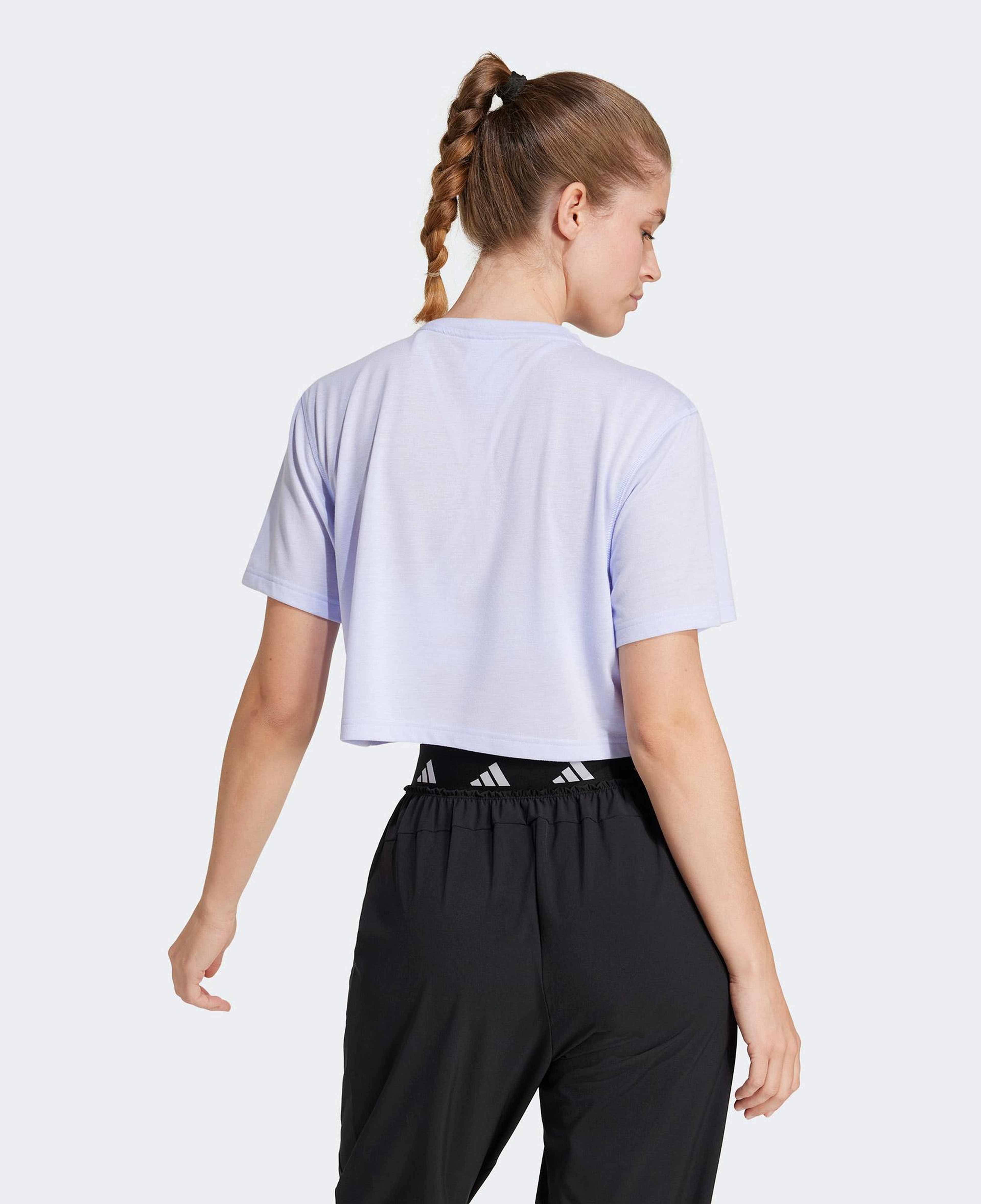 adidas Train Essentials Boxy Workout Kadın Mor Antrenman T-Shirt