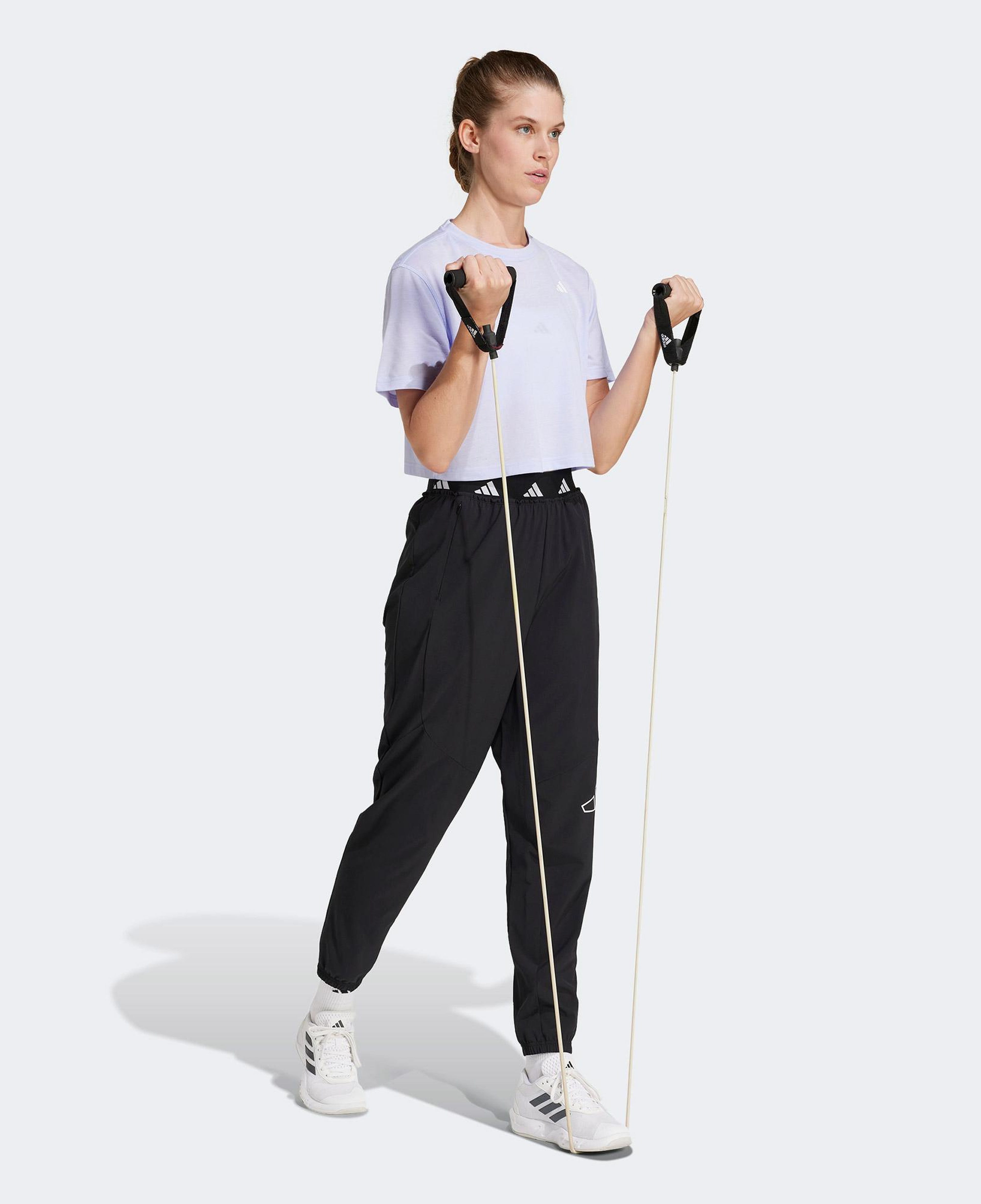 adidas Train Essentials Boxy Workout Kadın Mor Antrenman T-Shirt