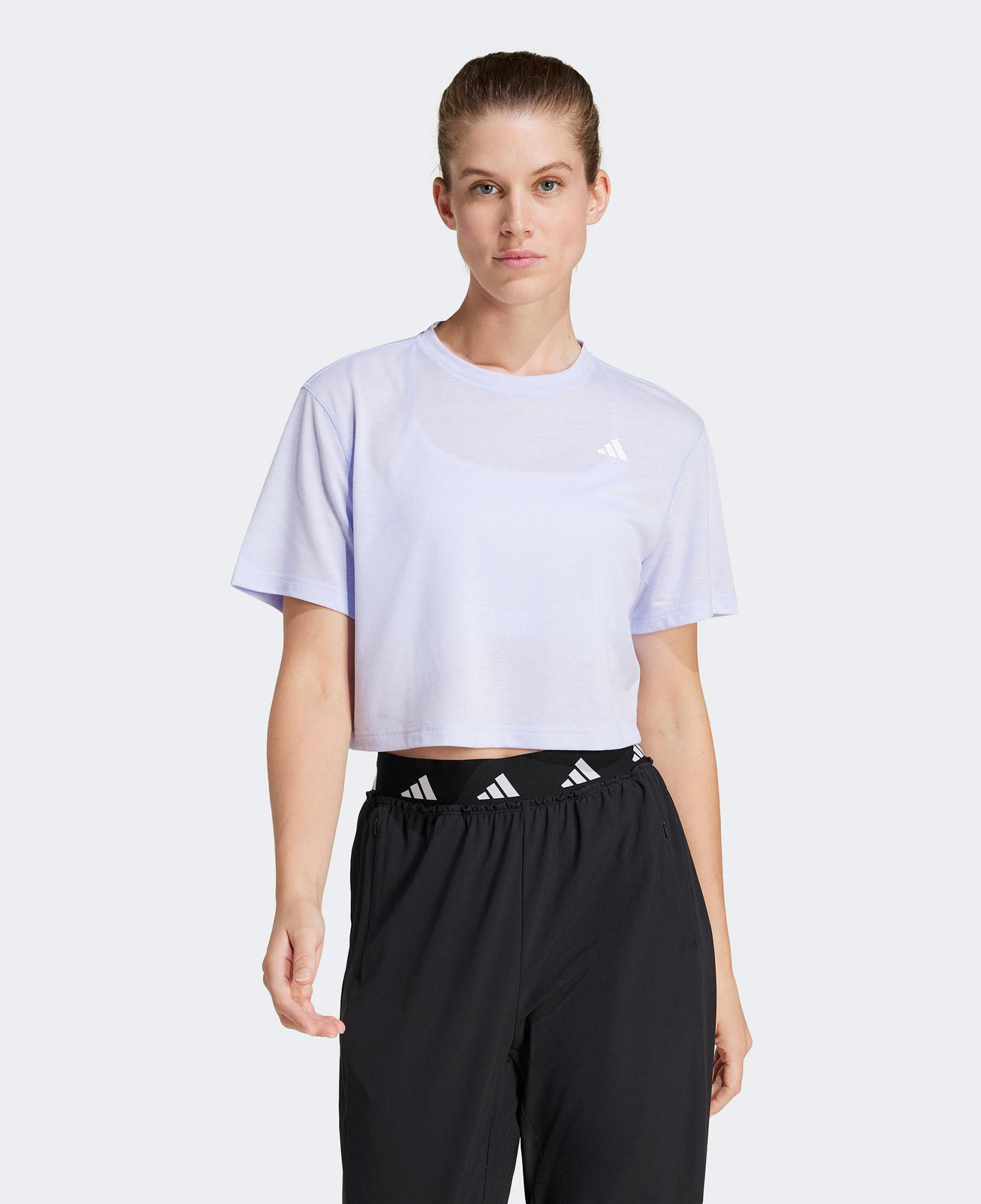 adidas Train Essentials Boxy Workout Kadın Mor Antrenman T-Shirt