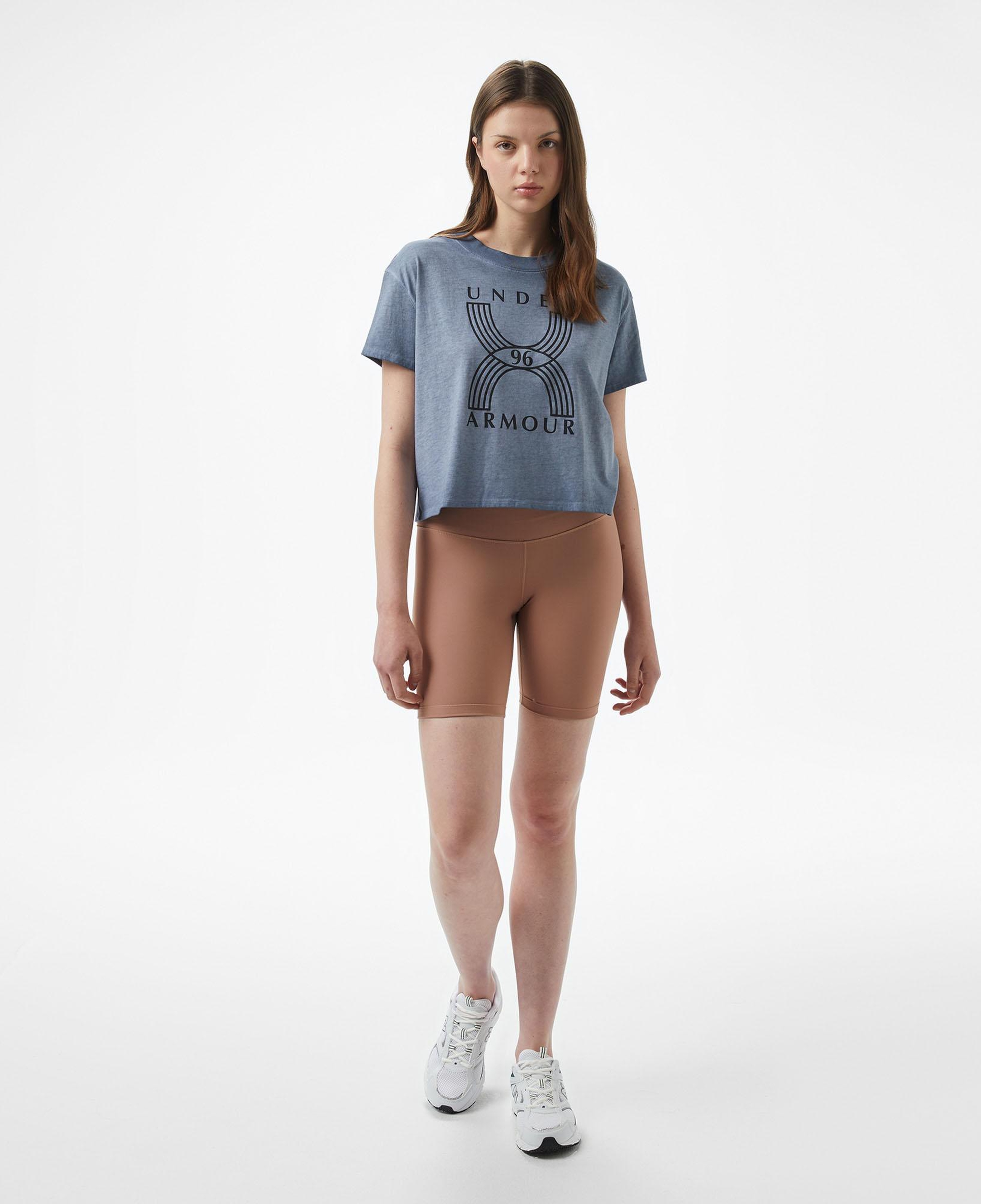 Under Armour Run 96 Graphic Kadın Mavi T-Shirt