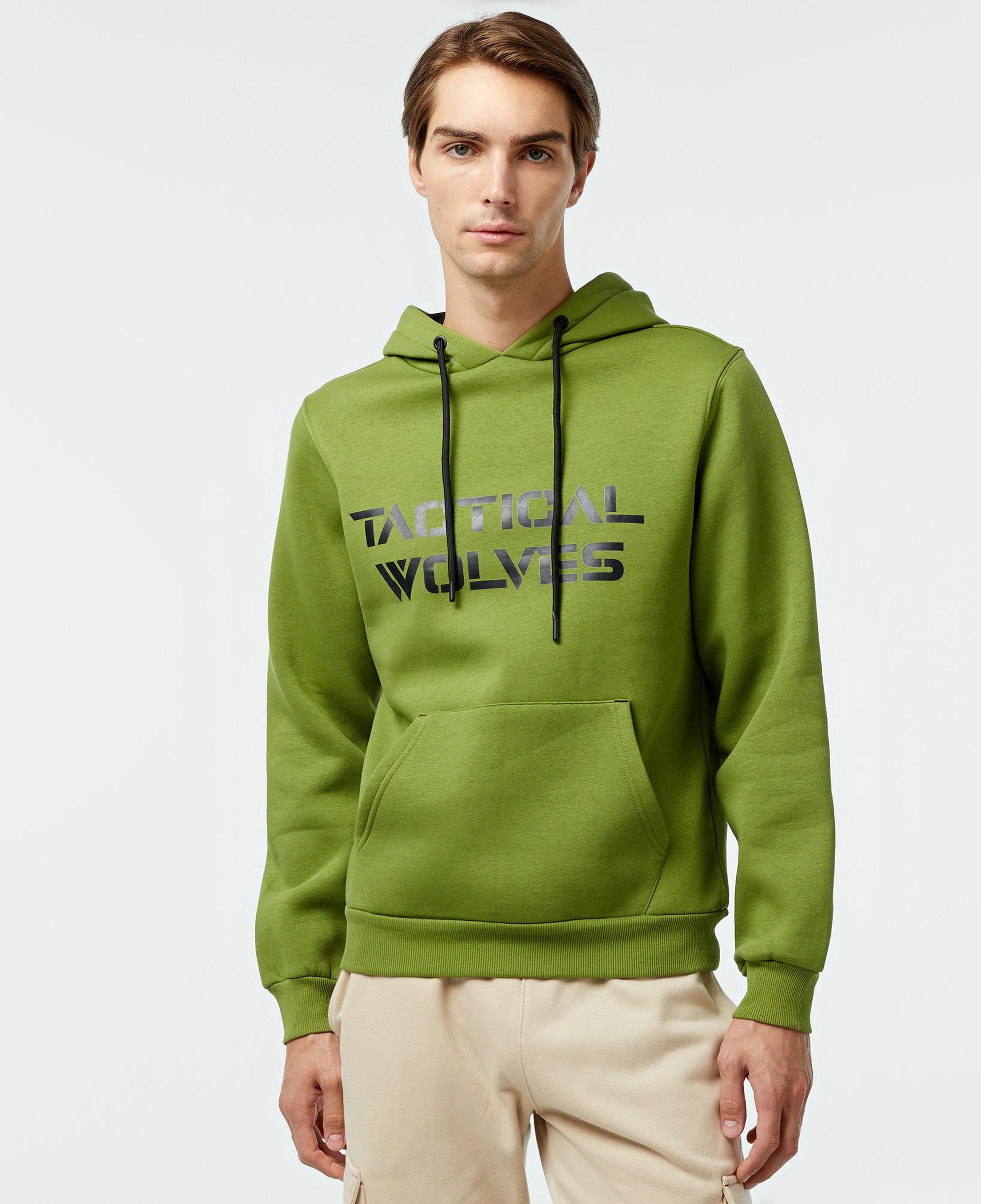 Tactical Wolves Classic Erkek Yeşil Sweatshirt
