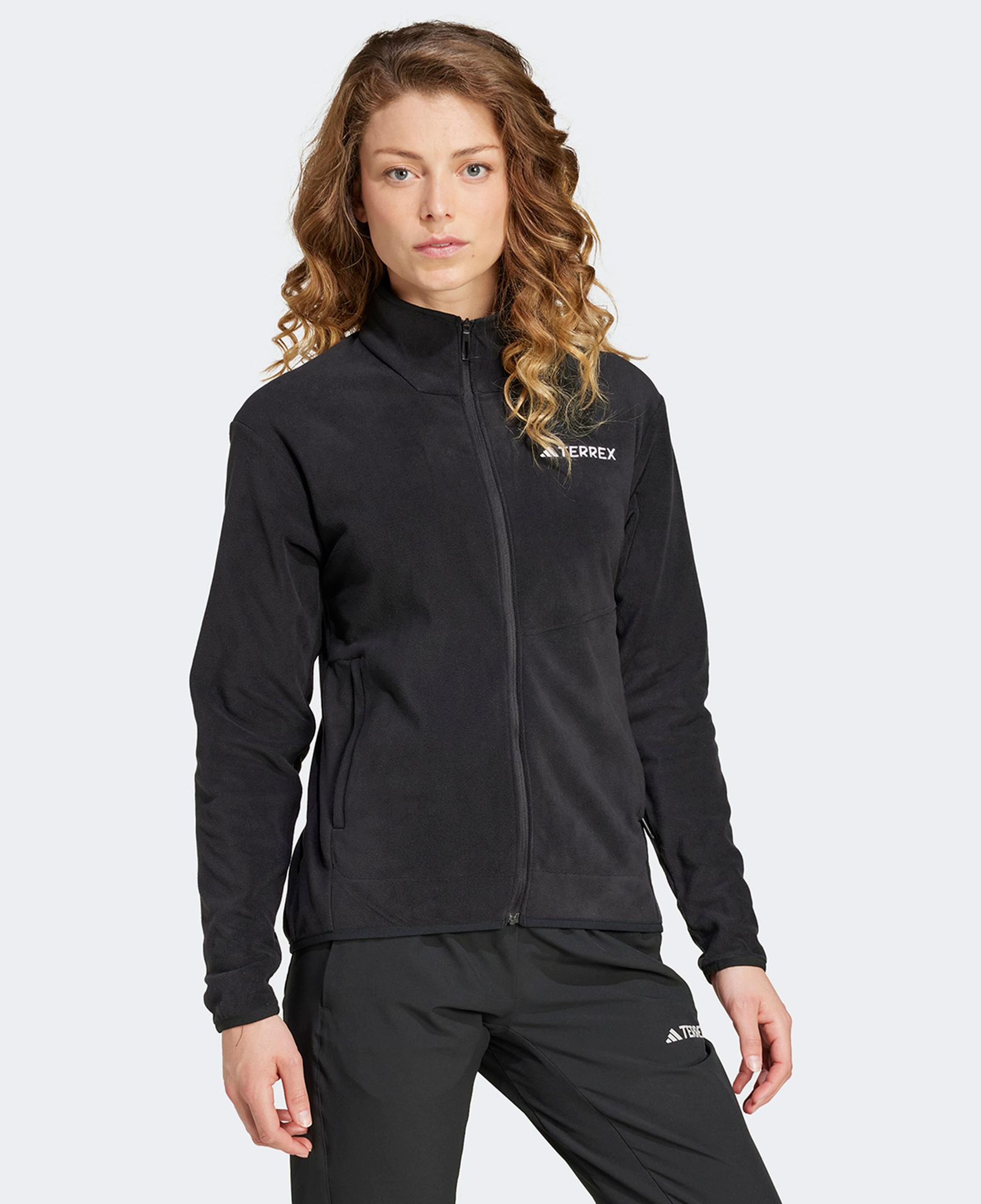 adidas Terrex Multi Fleece Full Zip Kadın Siyah Günlük Sweatshirt