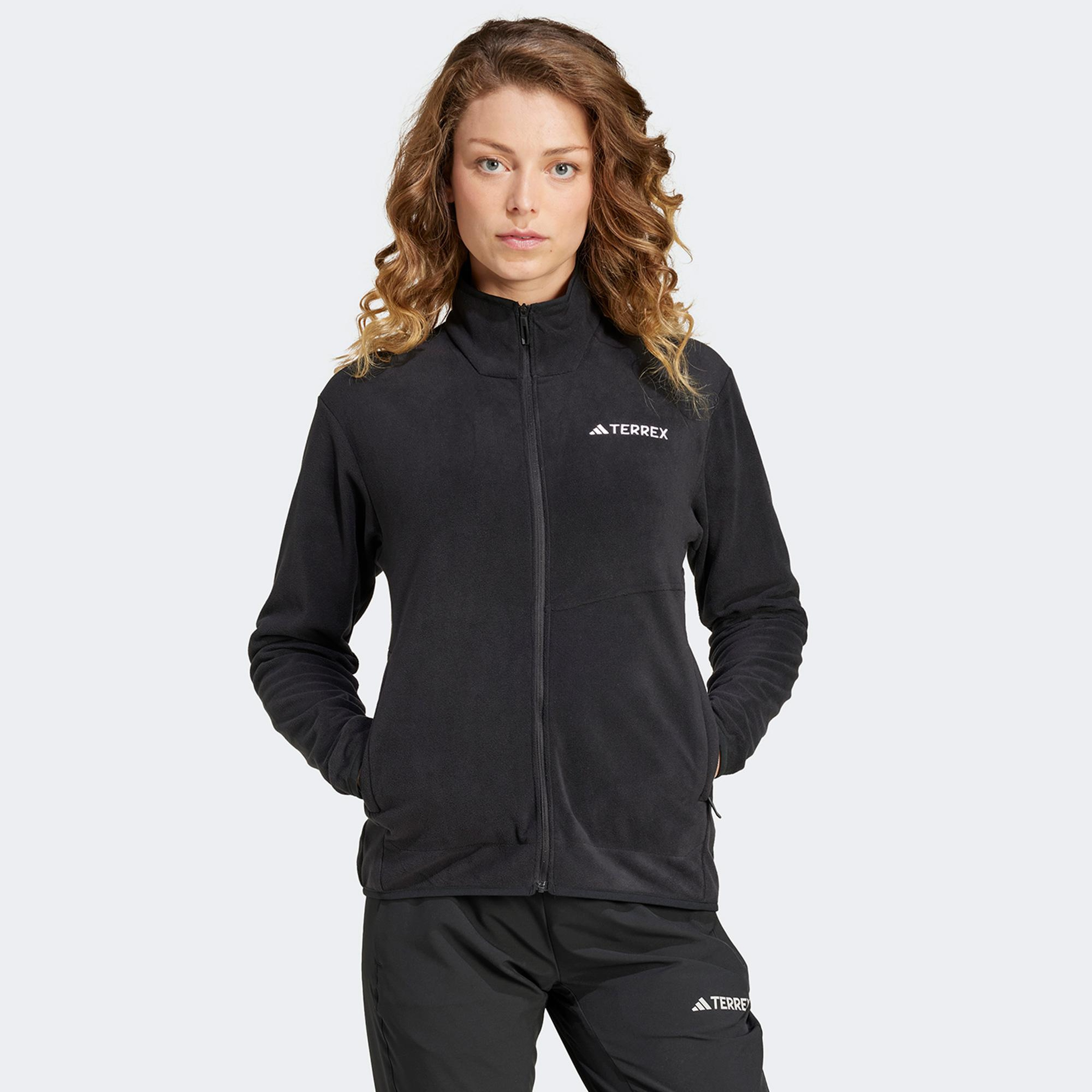 adidas Terrex Multi Fleece Full Zip Kadın Siyah Günlük Sweatshirt