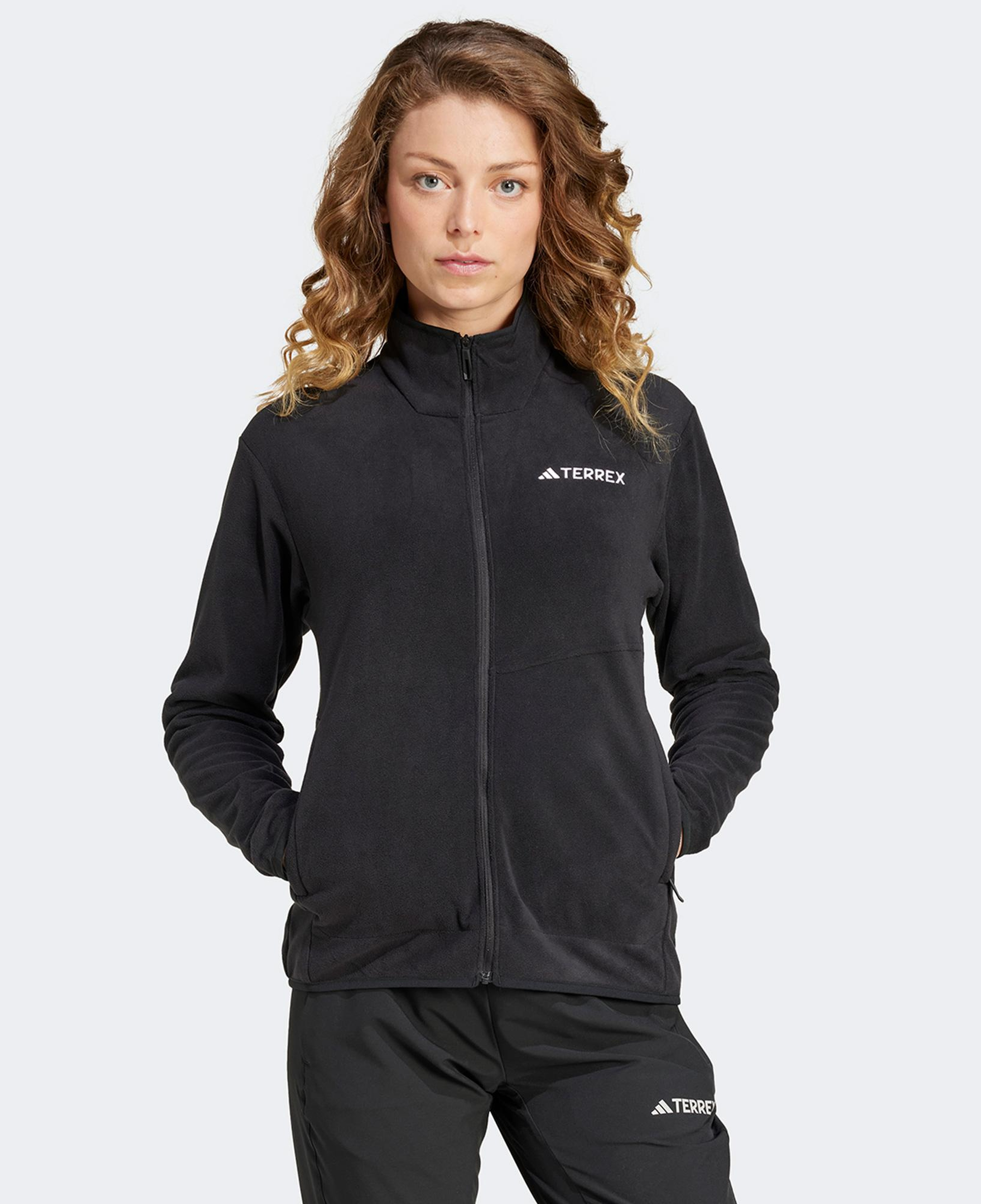 adidas Terrex Multi Fleece Full Zip Kadın Siyah Günlük Sweatshirt