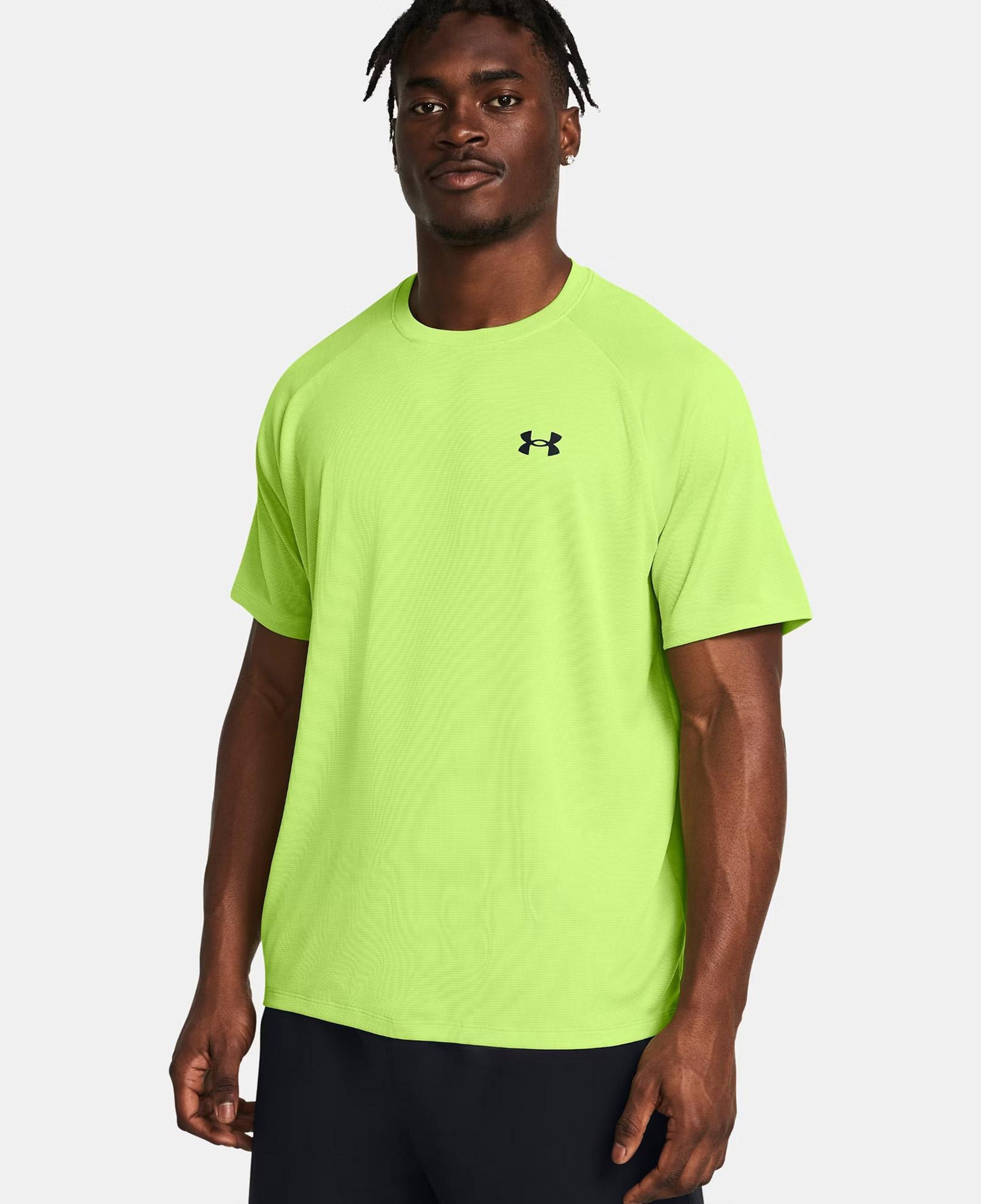 Under Armour Tech Textured Erkek Sarı Antrenman T-Shirt